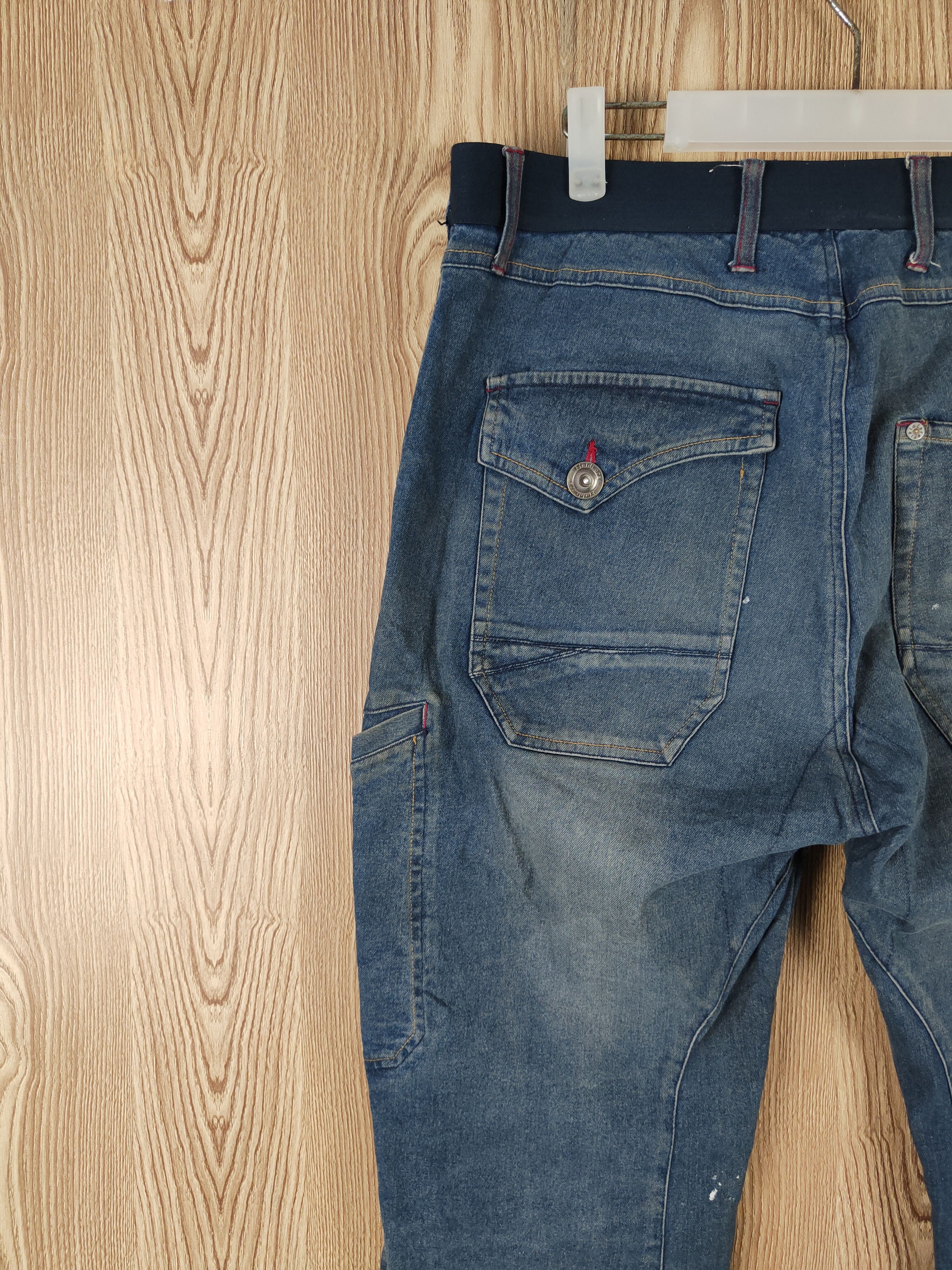 Japanese Brand FieldCore Blue Distressed Ripped Jeans #W098 Size US 34 / EU 50 - 8 Thumbnail
