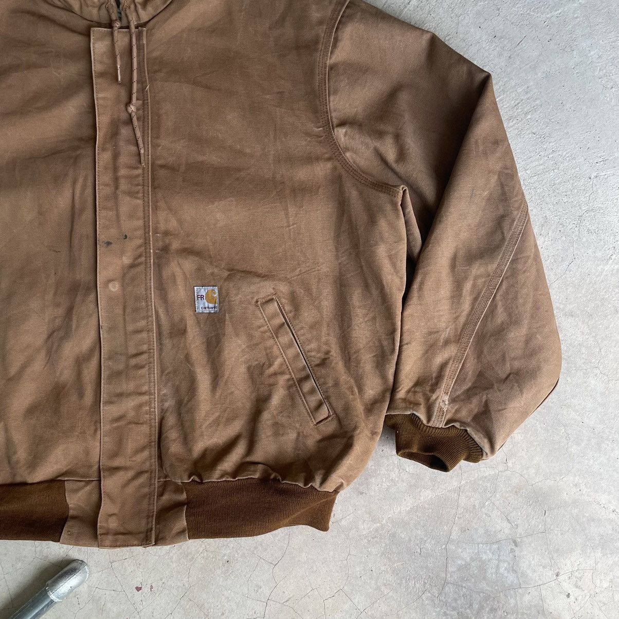 Carhartt Vintage 90s Carhartt FR Detroit Hoodie Fullzipper Jacket Size US XL / EU 56 / 4 - 7 Thumbnail
