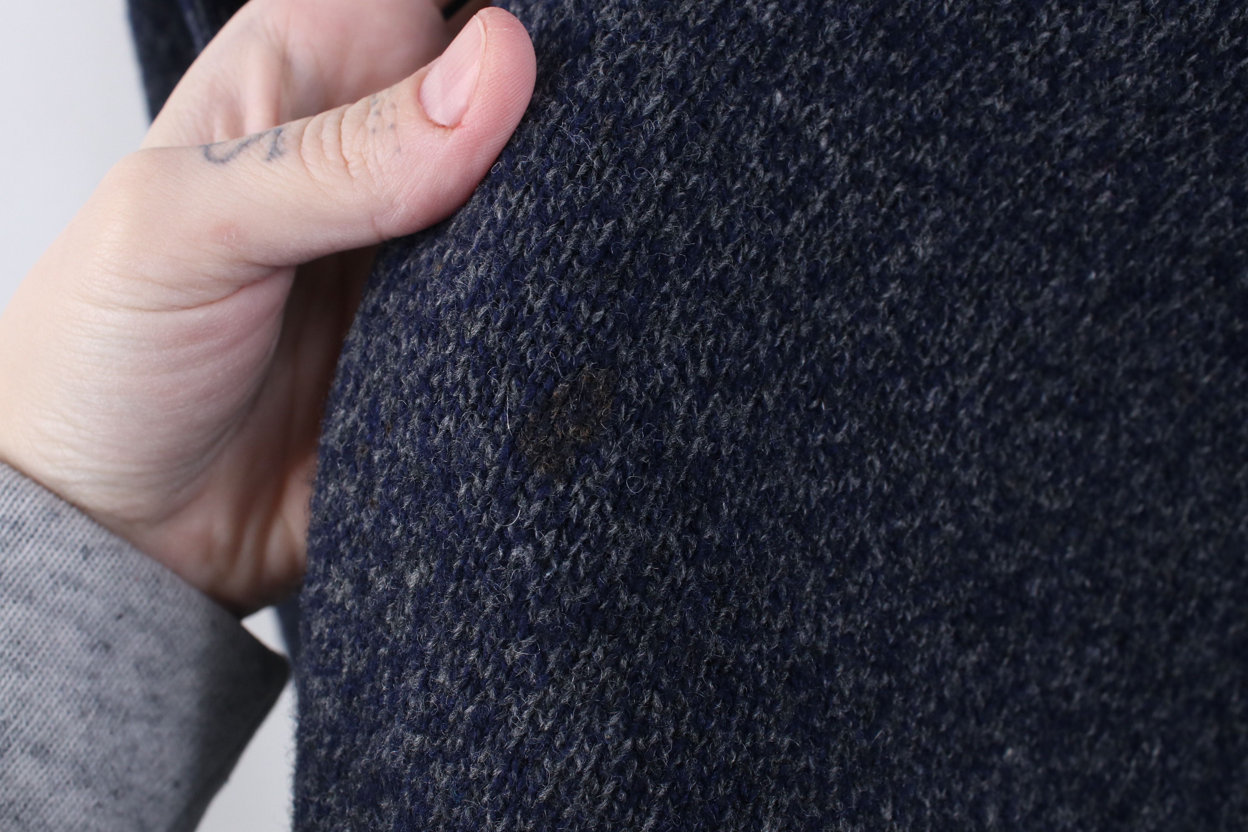 Vintage Vintage 90s Streetwear Knit V-Neck Sweater Heather Blue Size US L / EU 52-54 / 3 - 5 Thumbnail