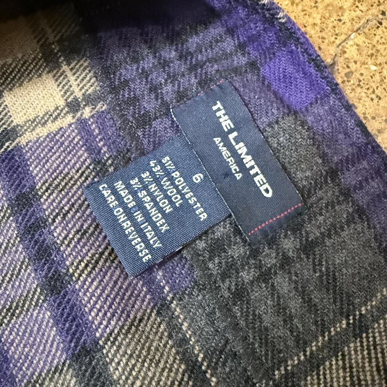 Designer THE LIMITED Purple Plaid Mini Skirt Size 28" / US 6 / IT 42 - 3 Thumbnail