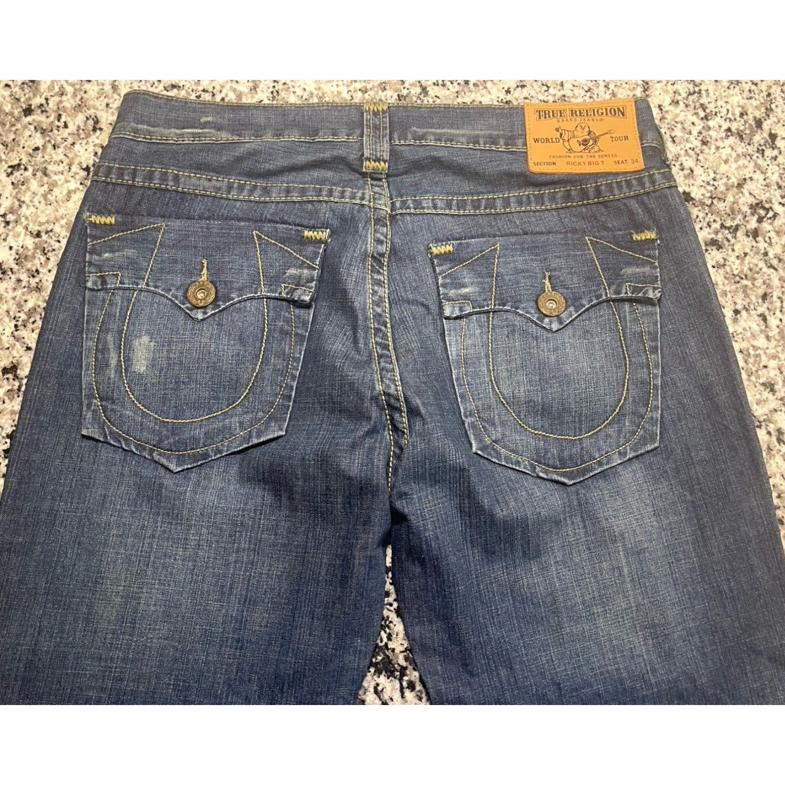 True Religion VINTAGE True Religion Jeans Men 38x34 Denim Bootcut USA Flap Pockets 90s Size US 38 / EU 54 - 5 Thumbnail