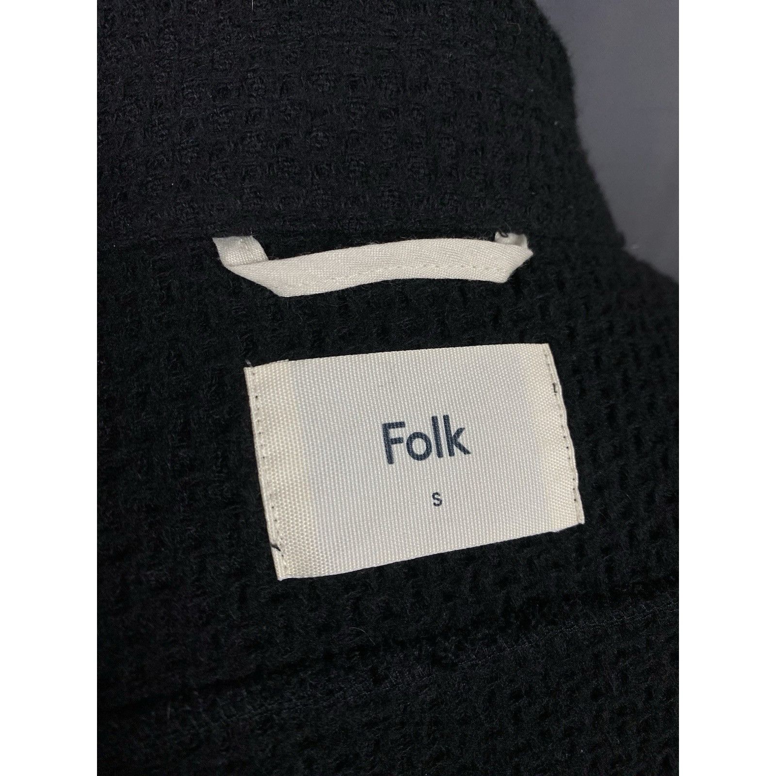 Folk MINT! Folk Chore Jacket Mens Black Wool Blend Thomas Worker Size US S / EU 44-46 / 1 - 9 Thumbnail