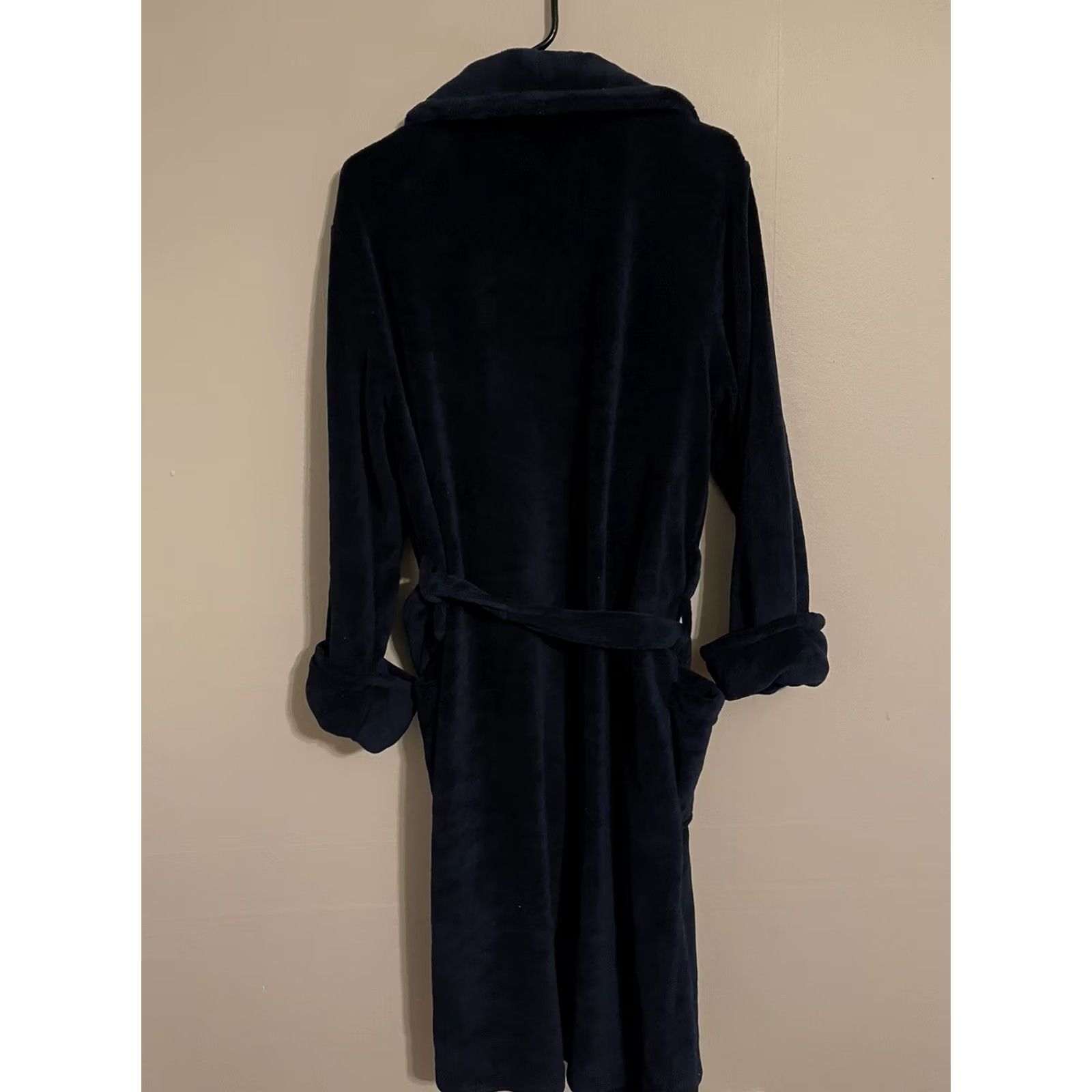 Tommy Bahama Tommy Bahama Navy Blue Fleece Bathrobe Mens Small/Medium S/M Soft Plush Robe Size US S / EU 44-46 / 1 - 4 Thumbnail