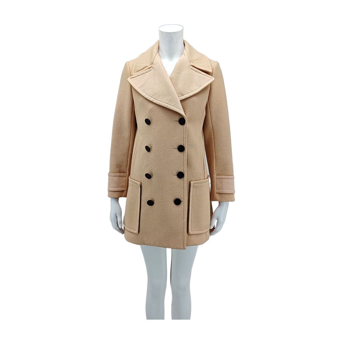 Balenciaga Balenciaga Beige Wool Coat Size FR 38 Size S / US 4 / IT 40 - 1 Thumbnail
