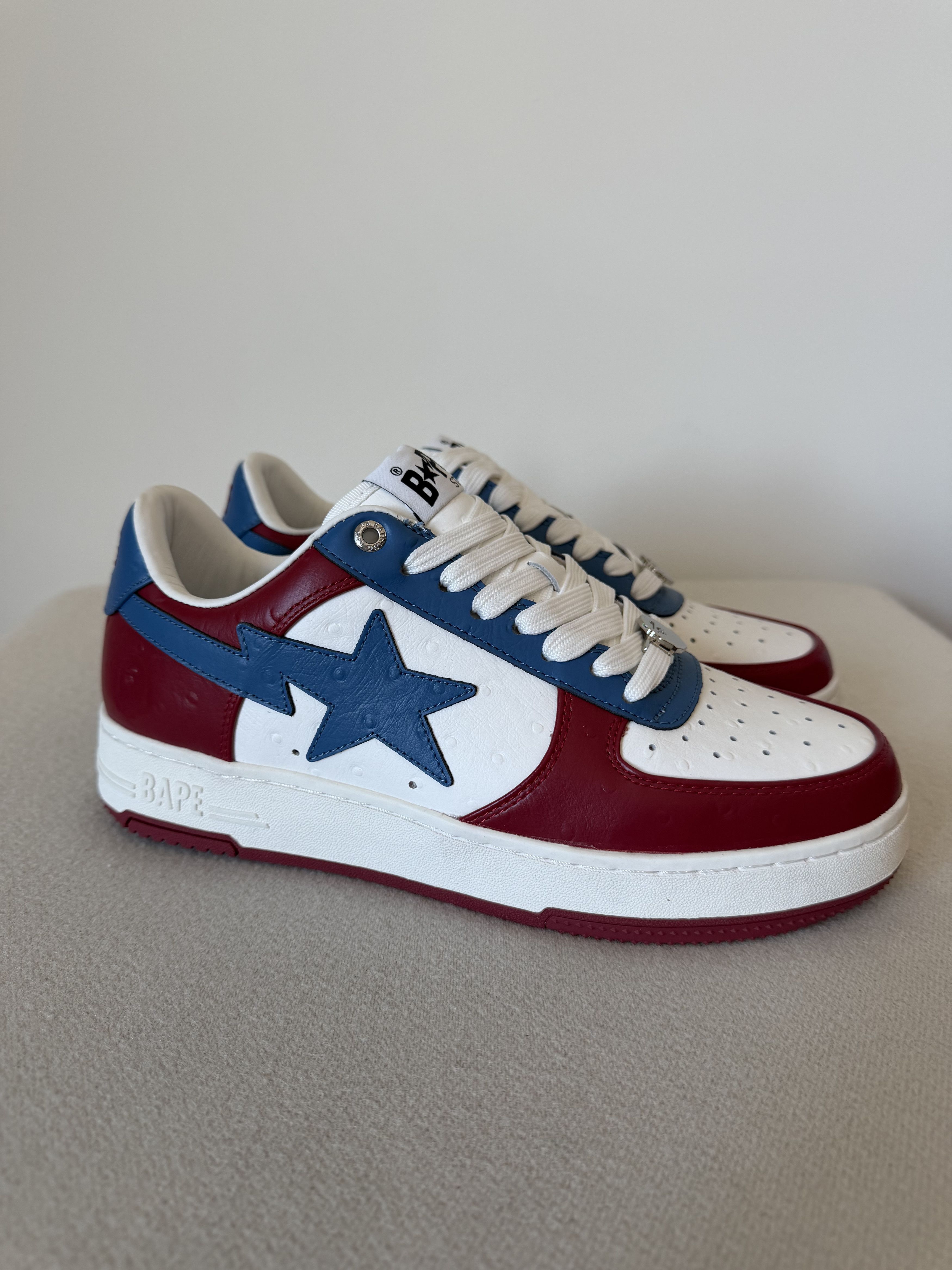 Bape Bape Sta #3 Ostrich in Red Blue Size US 12 / EU 45 - 1 Thumbnail