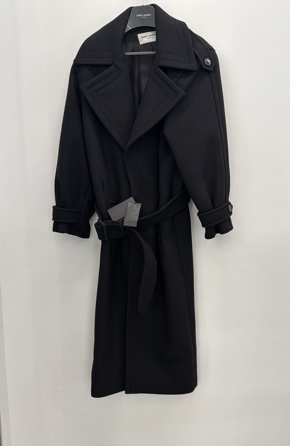 Saint Laurent Paris $8K VALUE Cashmere Melange Long Coat Size S / US 4 / IT 40 - 2 Thumbnail