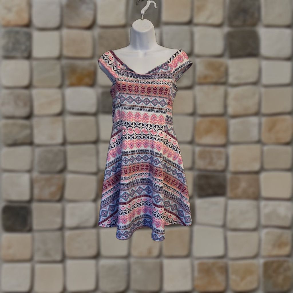 Vintage Derek Heart Retro Stretchy Skater Style Flare Dress M Size M / US 6-8 / IT 42-44 - 1 Thumbnail