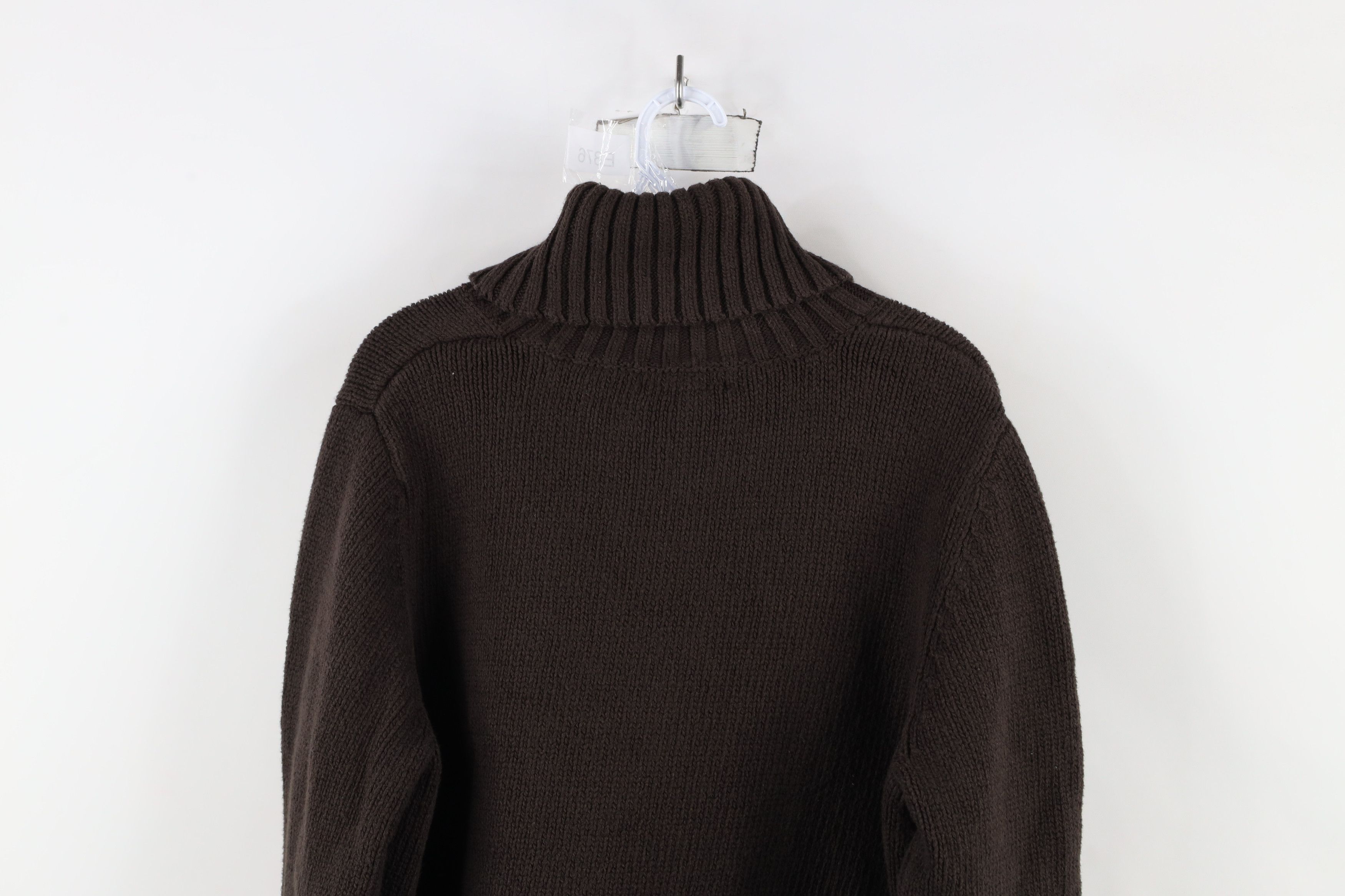 Lands' End × Vintage Vintage Lands End Heavyweight Knit Turtleneck Sweater Brown Size XL / US 12-14 / IT 48-50 - 9 Thumbnail