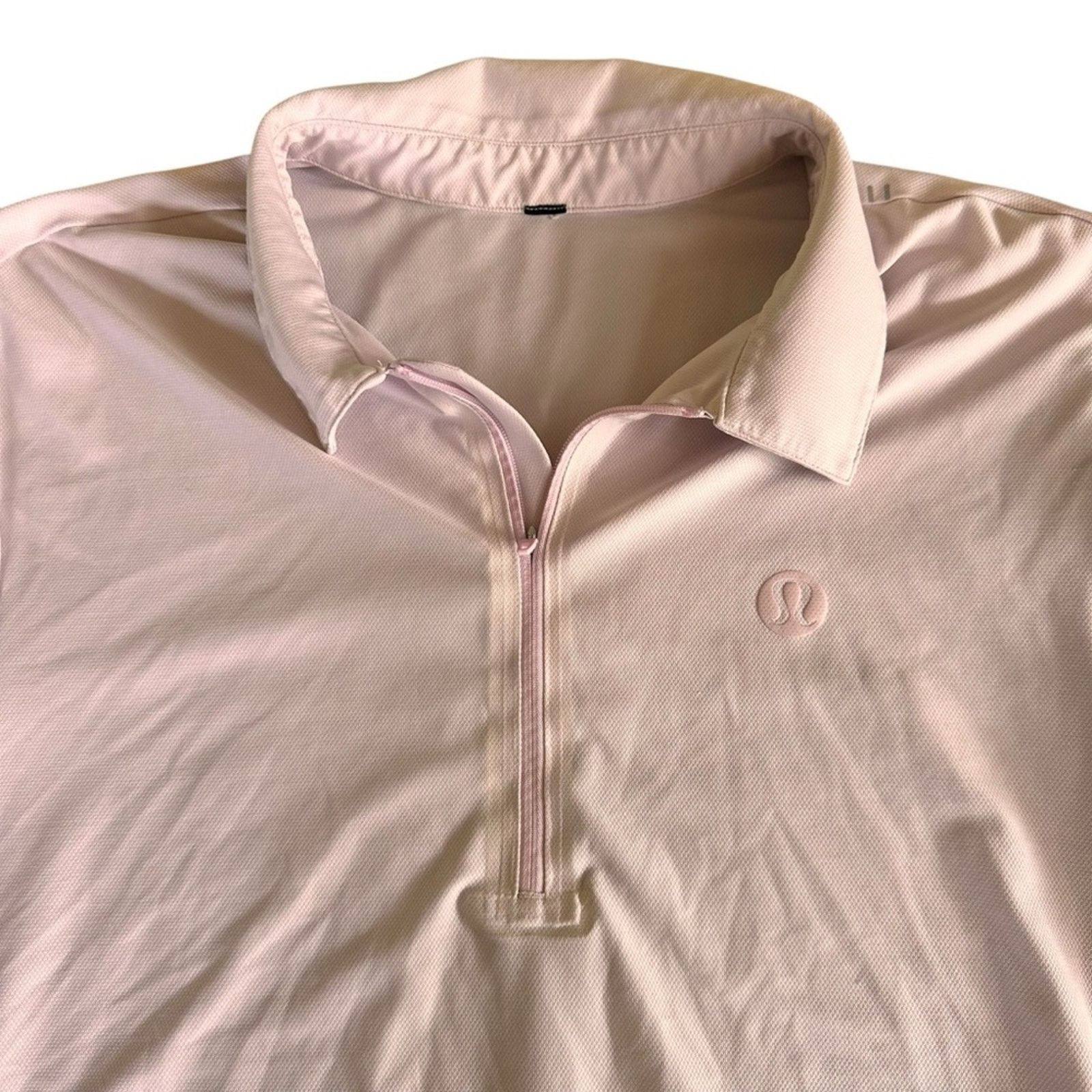 Lululemon Lululemon Men’s Stretch Golf Polo – Light Pink – Size M– GUC Size US M / EU 48-50 / 2 - 2 Thumbnail