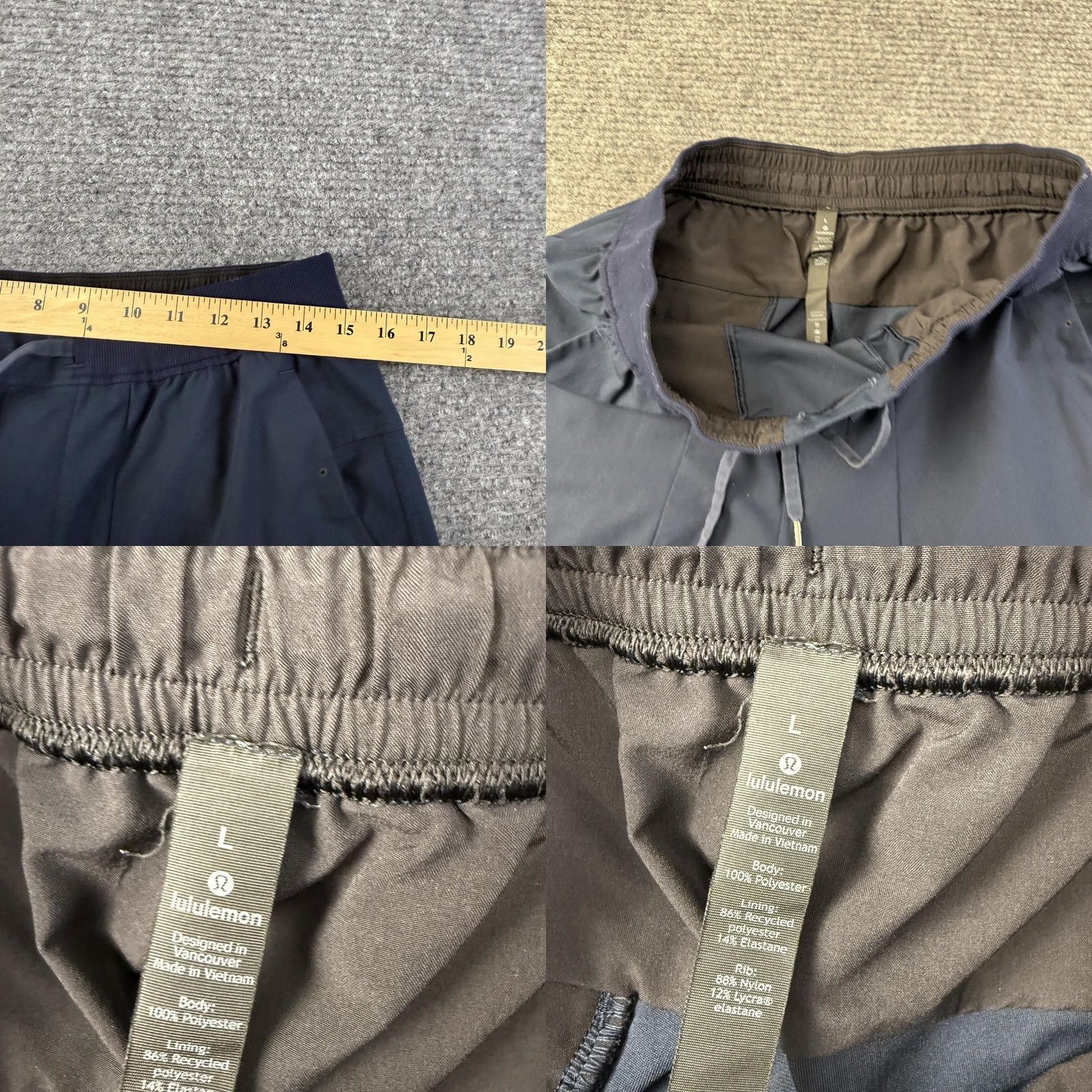 Lululemon Lululemon Mens Large Blue Woven Jogger Pants Zip Pocket Drawstring Athletic Size US 33 - 8 Thumbnail