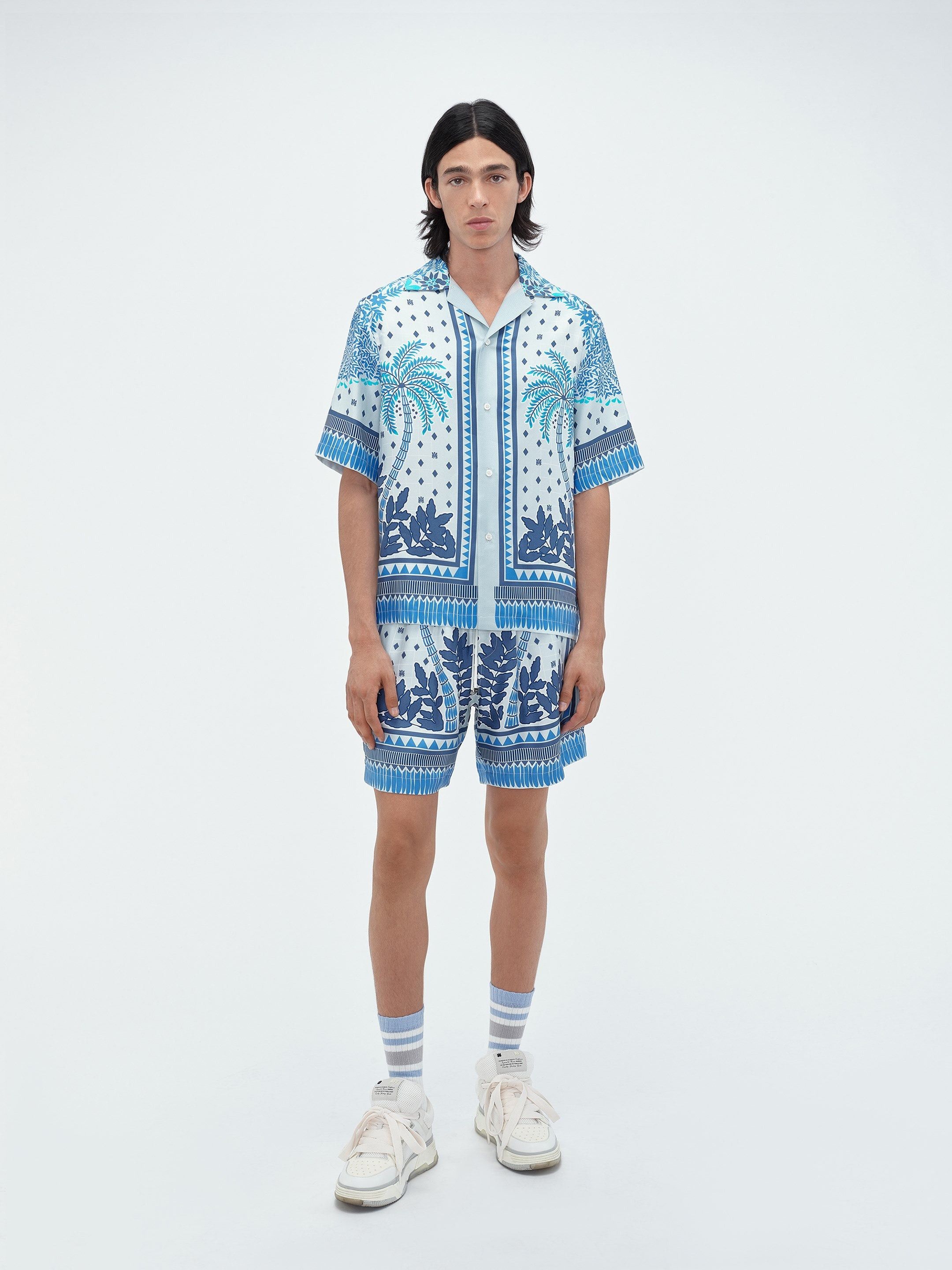 Amiri o1s1wg110425 Palm Tree Bowling Shirt in Multicolor Size US XL / EU 56 / 4 - 2 Thumbnail
