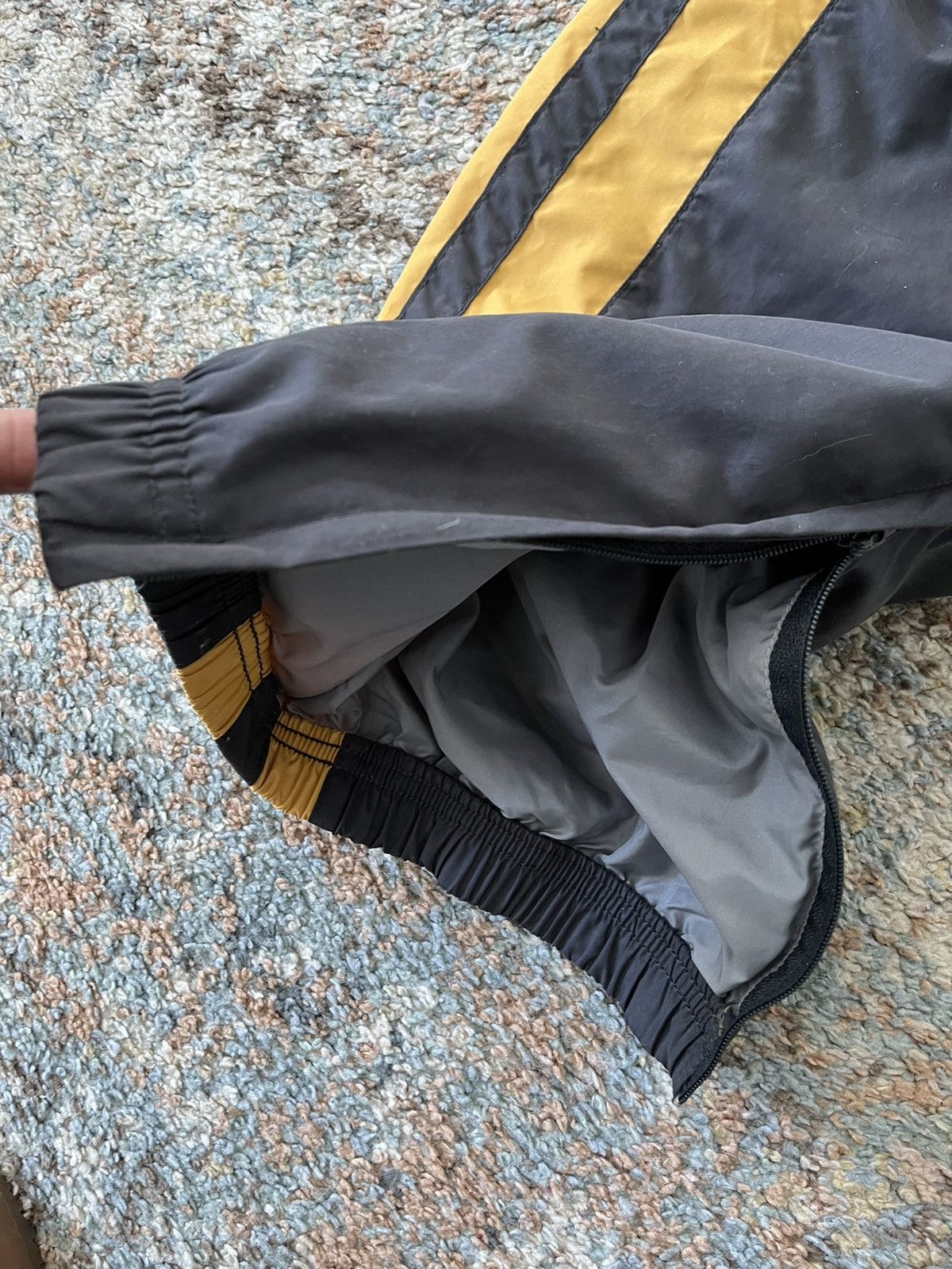 Vintage VTG Nike Drill Trackpants XL Baggy Blue Gold Y2K Zip Swishy Size US 38 / EU 54 - 7 Thumbnail