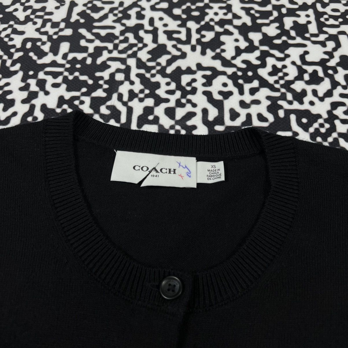 Coach COACH Black Basic Casual Cardigan Sweater Luxury Y2K Style Size XS / US 0-2 / IT 36-38 - 11 Thumbnail