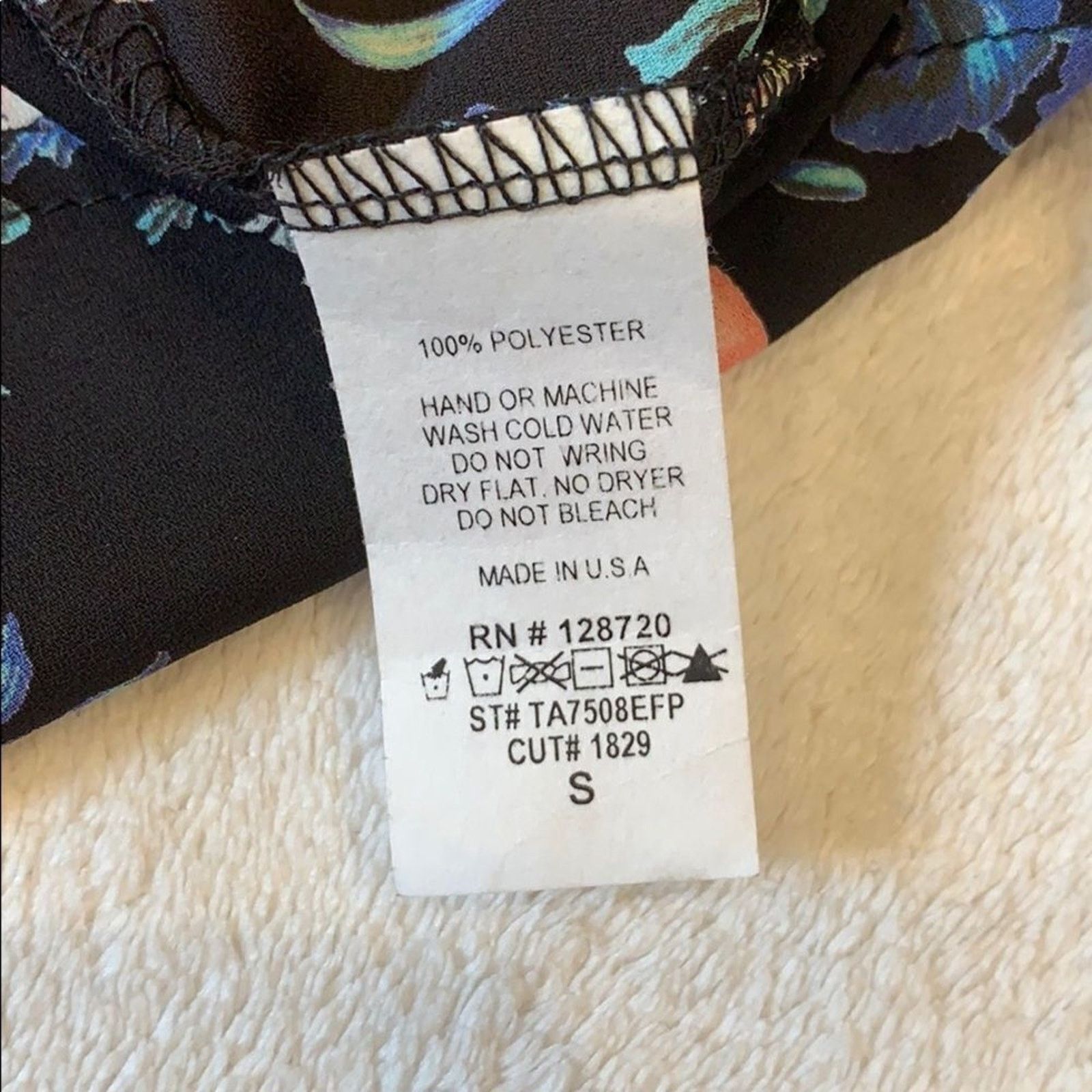 Other Blue Rain Floral High Neck Swing Tank Top | Sz S Size S / US 4 / IT 40 - 6 Thumbnail