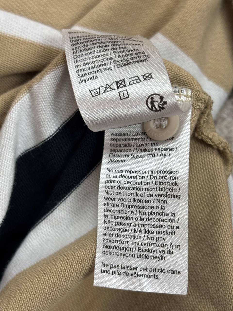 Lacoste Lacoste Long Sleeve Rugby XS. Beige/Green/Black. Mint Cond Size US XS / EU 42 / 0 - 8 Thumbnail