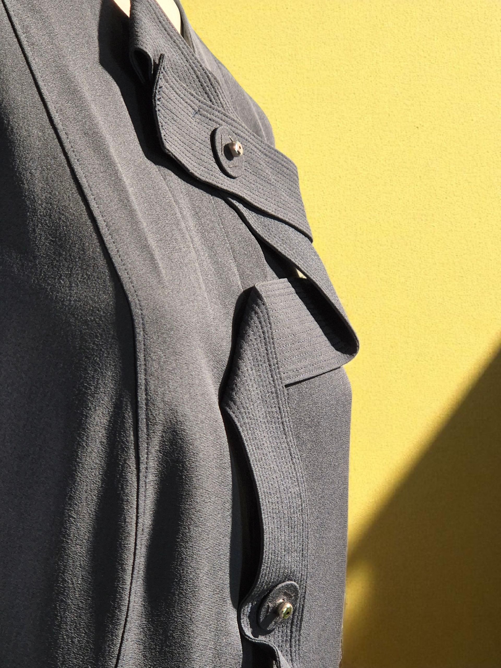 Other Aquilano Rimondi- Charcoal Grey Pure Silk Shirt 62–67 it 46 Size M / US 6-8 / IT 42-44 - 19 Thumbnail