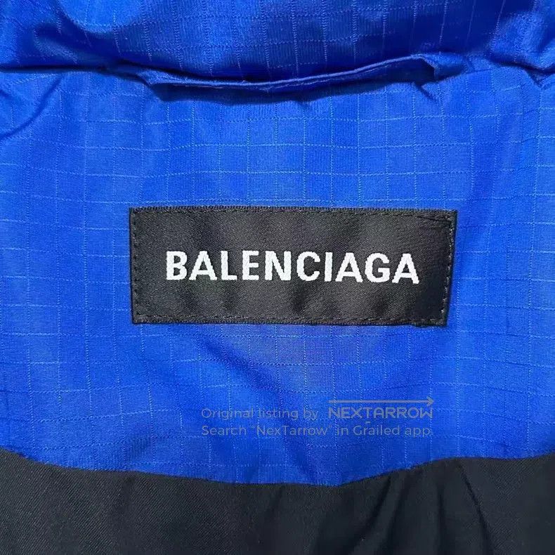 Balenciaga Balenciaga Klein Blue Small Logo Puffer Jacket Size M / US 6-8 / IT 42-44 - 6 Thumbnail