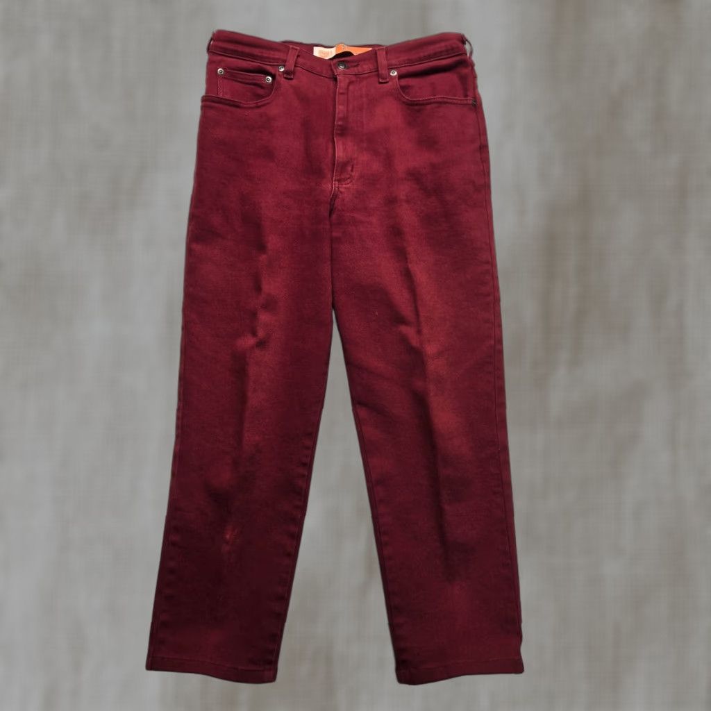 Faded Glory Faded Glory Pants Women 12P Red Corduroy High Rise Stretch Straight Leg Petites Size 34" / US 12 / IT 48 - 1 Thumbnail