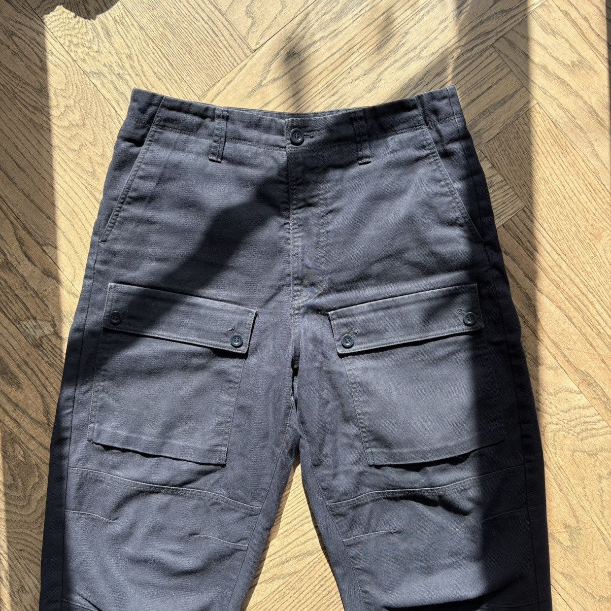 Acne Studios Navy cargo trousers with velcro ankle tabs Size US 32 / EU 48 - 2 Thumbnail