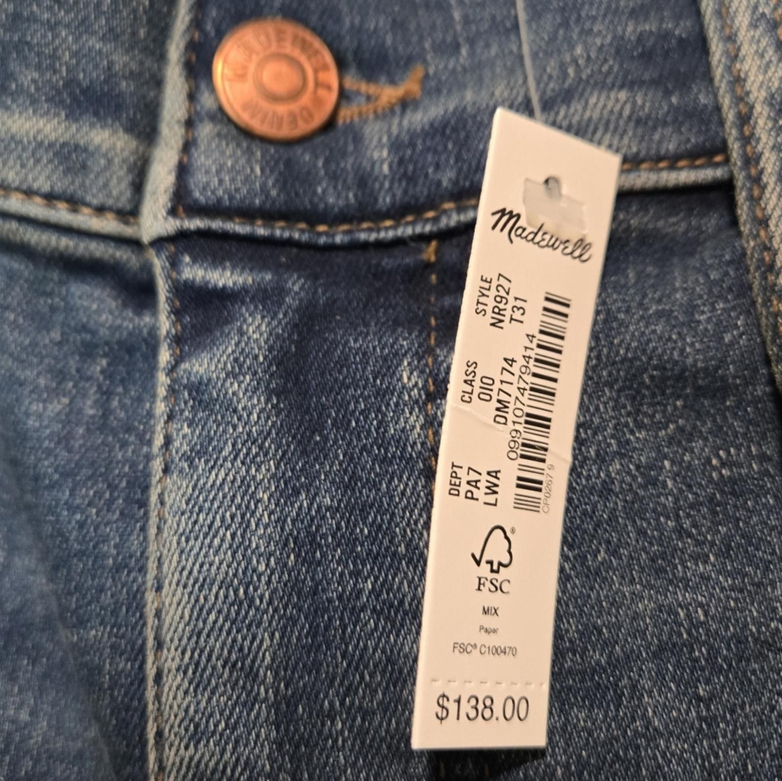 J.Crew Madewell Tall Kick Out Crop Jeans Size 30" / US 8 / IT 44 - 5 Thumbnail