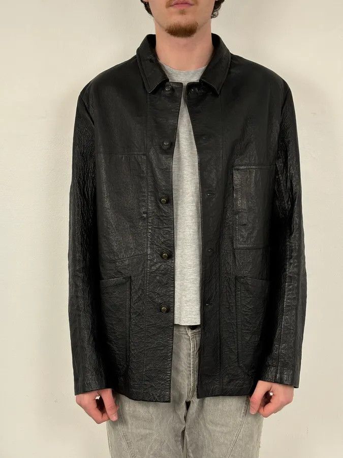 Isaac Sellam Experience Isaac Sellam Black Premium Buttoned Leather Jacket Size US L / EU 52-54 / 3 - 2 Thumbnail