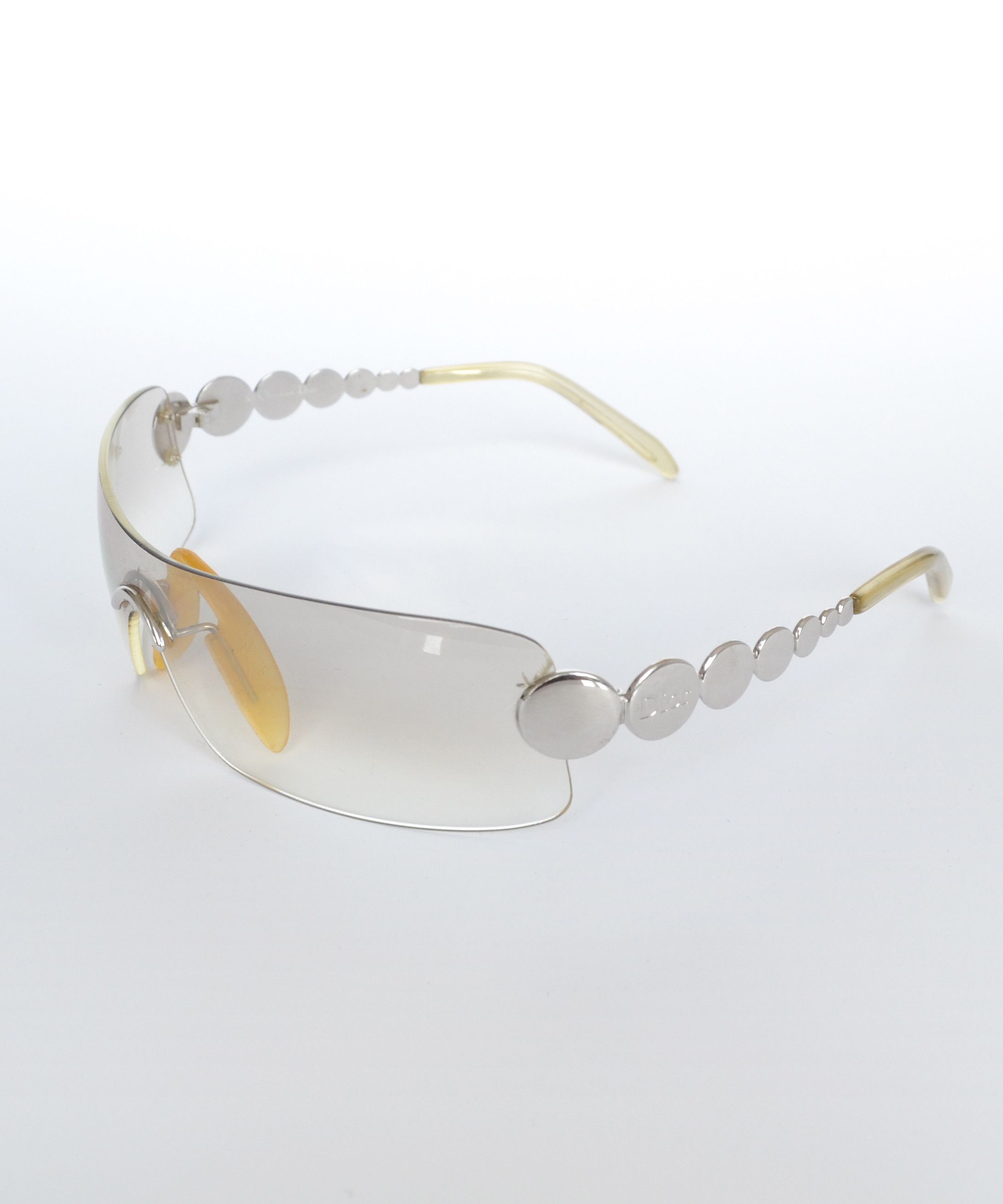 Dior 🔴 DIOR Sunglasses Millenium Silver Yellow Glasses 22G y2k Size ONE SIZE - 7 Thumbnail