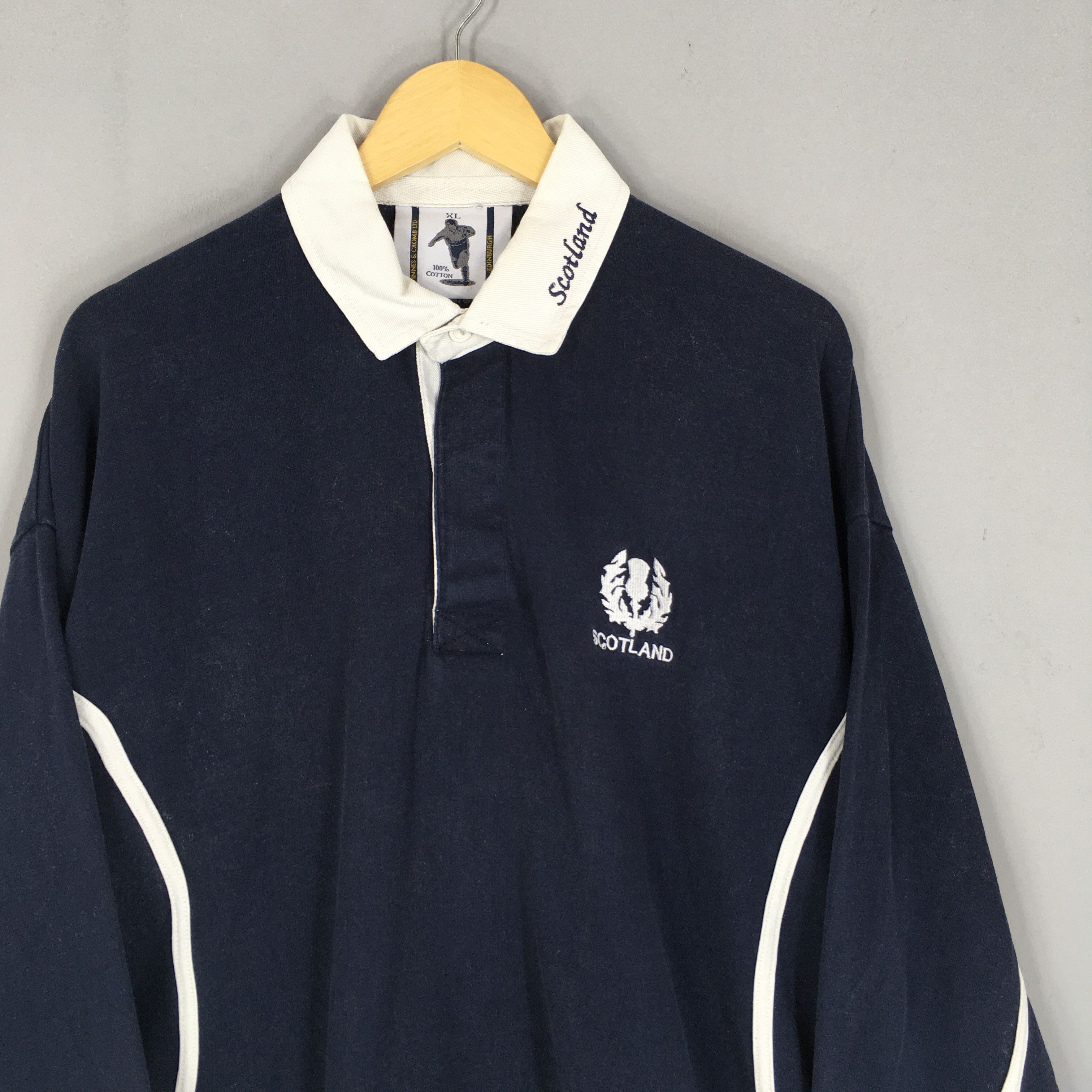 Vintage Vintage Scotland Union Polo Rugby Shirt XLarge Size US XL / EU 56 / 4 - 2 Thumbnail