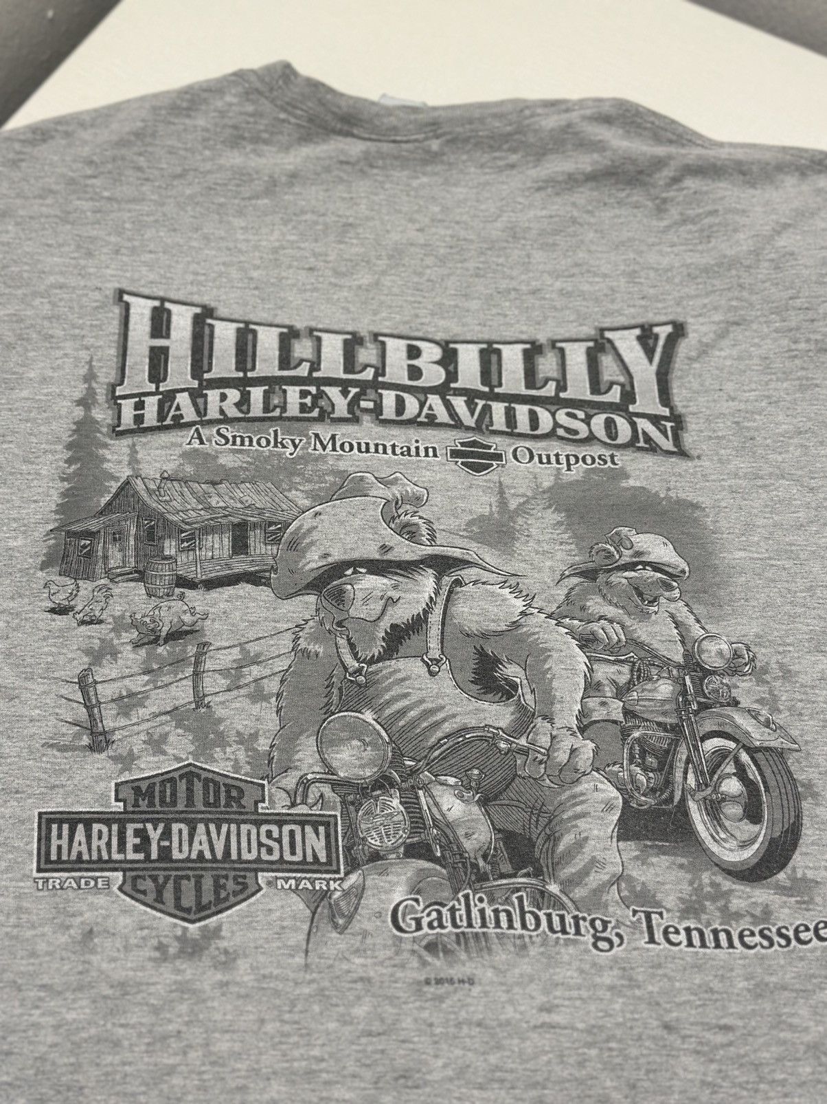 Harley Davidson Vintage Harley Davidson Hillbilly Gatlinburg, TN Pocket Tee Size US XXL / EU 58 / 5 - 6 Thumbnail