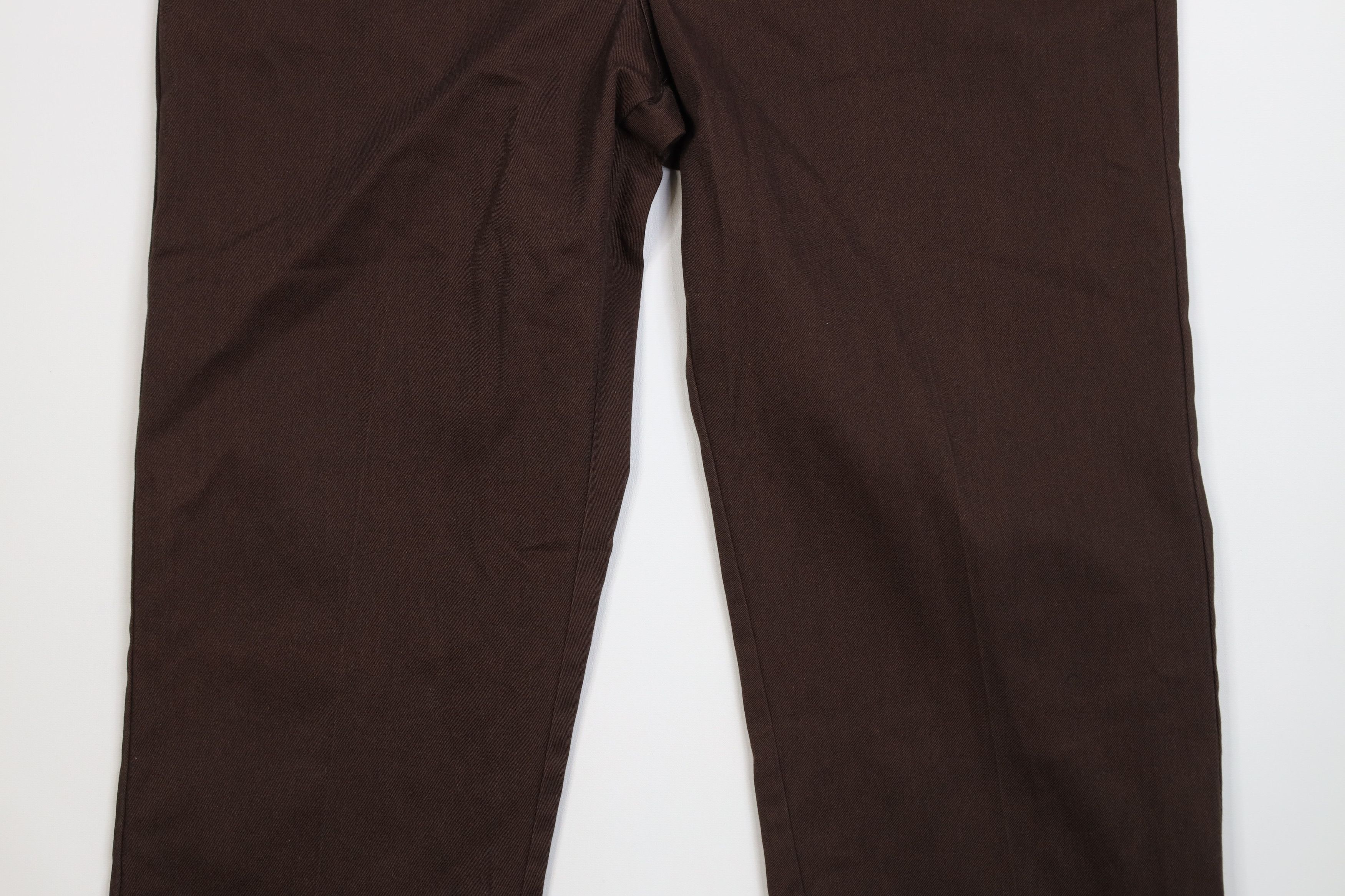 Dickies Vintage 90s Dickies Baggy Wide Leg Pants Brown Workwear Size US 38 / EU 54 - 3 Thumbnail