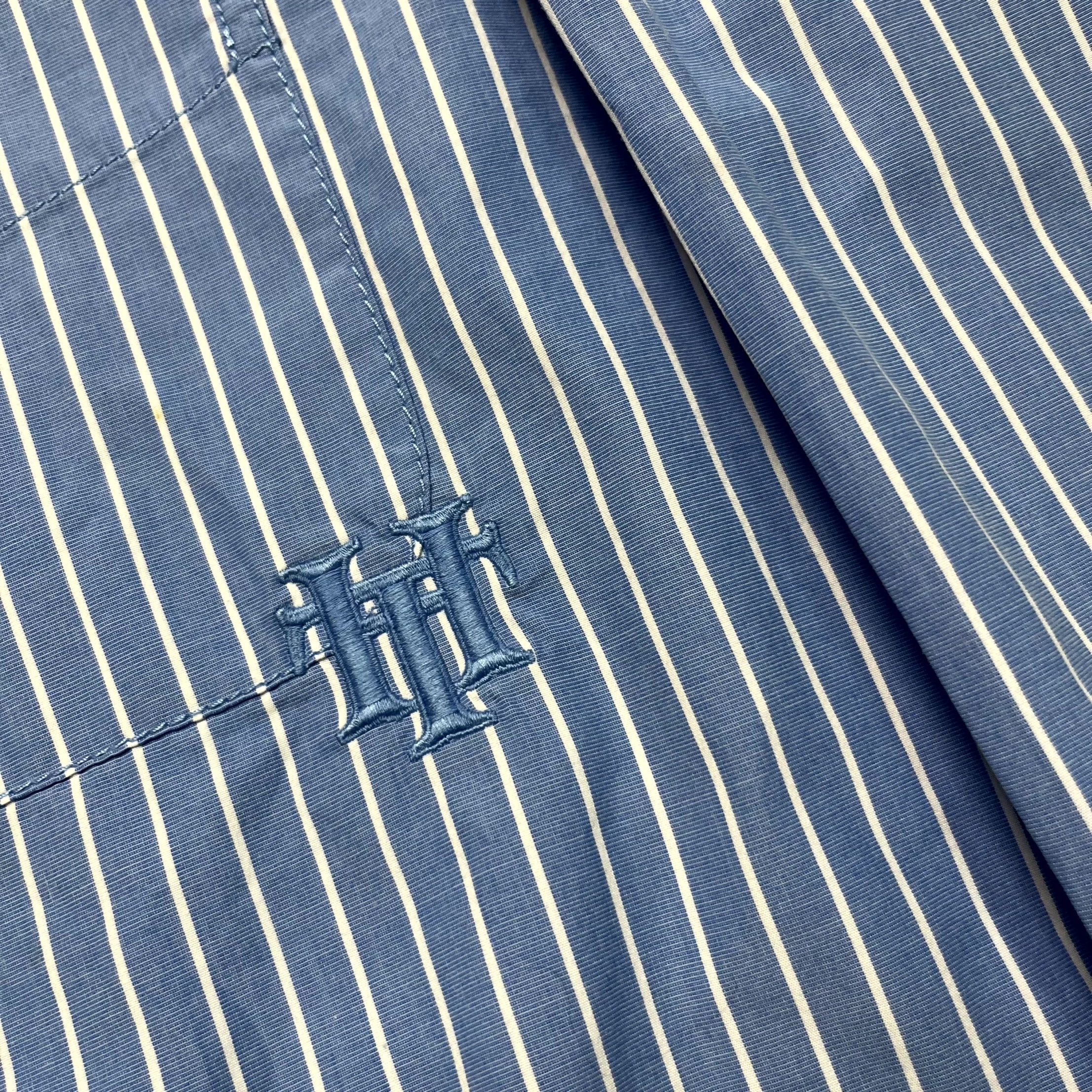 Tommy Hilfiger Tommy Hilfiger Blue Shirt Striped Button Down Cotton Size L Size US L / EU 52-54 / 3 - 8 Thumbnail