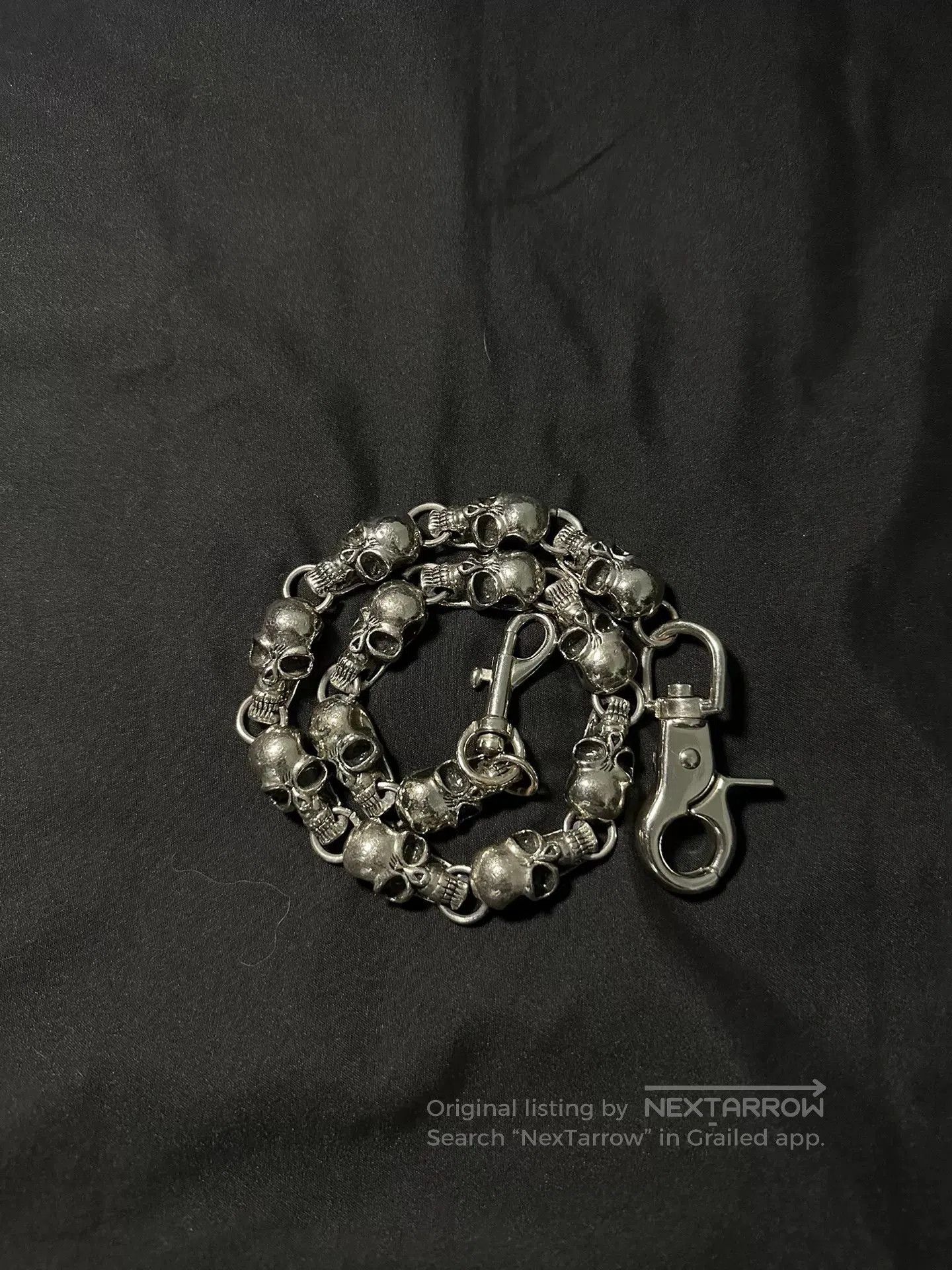 Vintage Vintage 90s Gunmetal Skull Chain. Size ONE SIZE - 4 Thumbnail