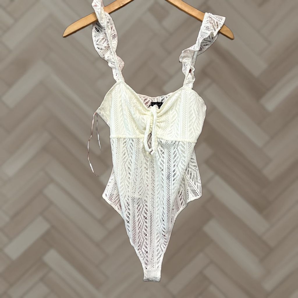 Urban Outfitters Out From Under Urban Outfitters Lace Bodysuit White M Womens Size M / US 6-8 / IT 42-44 - 1 Thumbnail