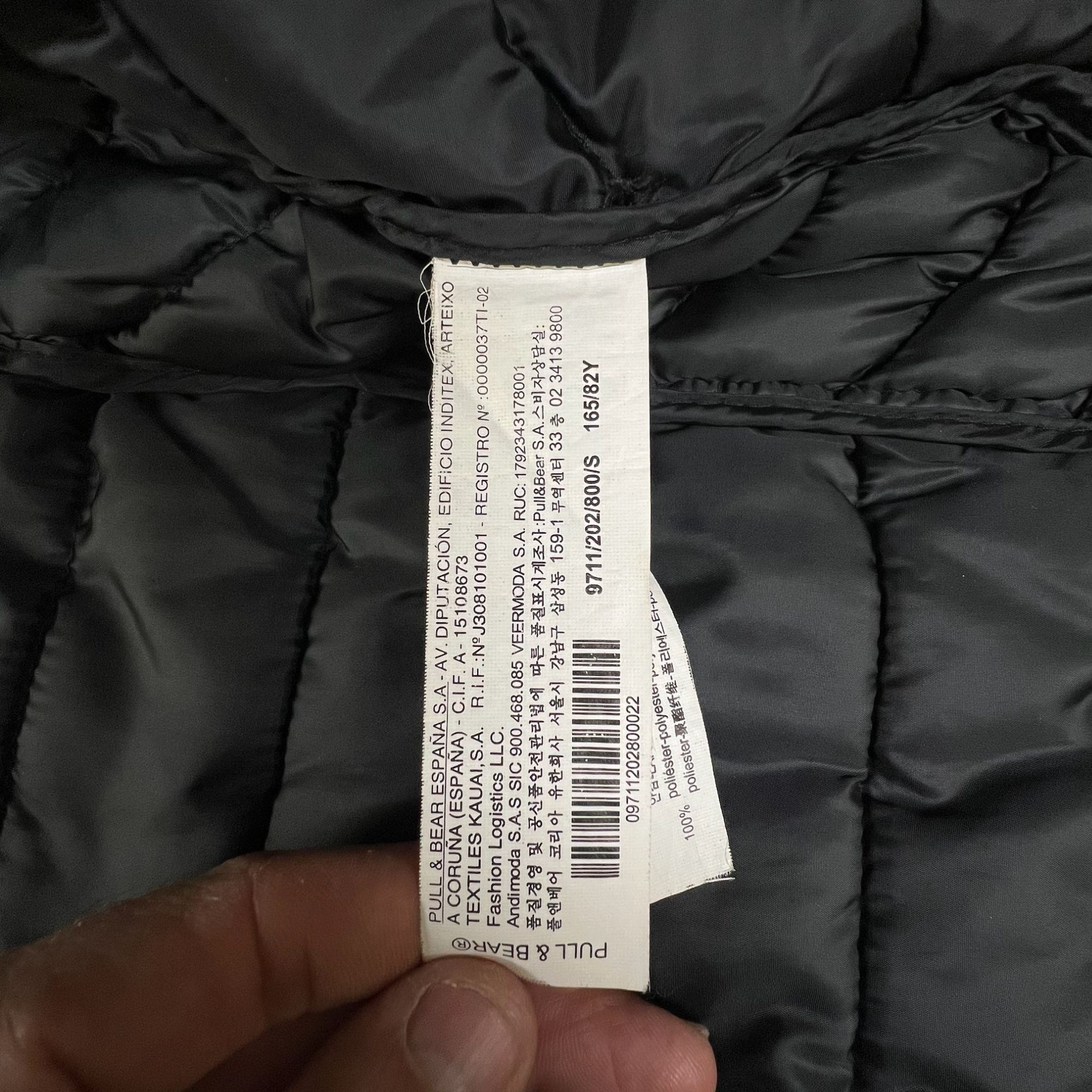 Pull & Bear Pull&Bear Black Quilted Puffer Jacket With Attached Hood - L Size L / US 10 / IT 46 - 7 Thumbnail