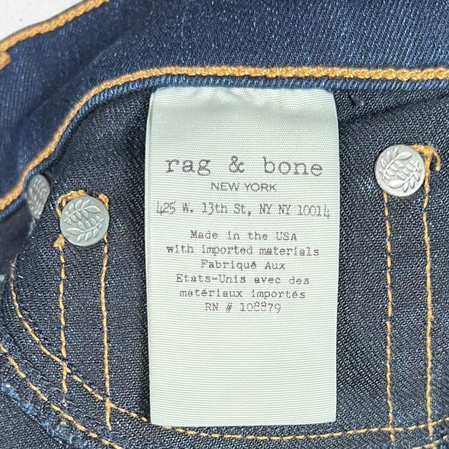 Rag & Bone Rag & Bone Jeans Womens 24 High Rise Ankle Skinny in Bedford Size 24" / US 00 / IT 34 - 8 Thumbnail