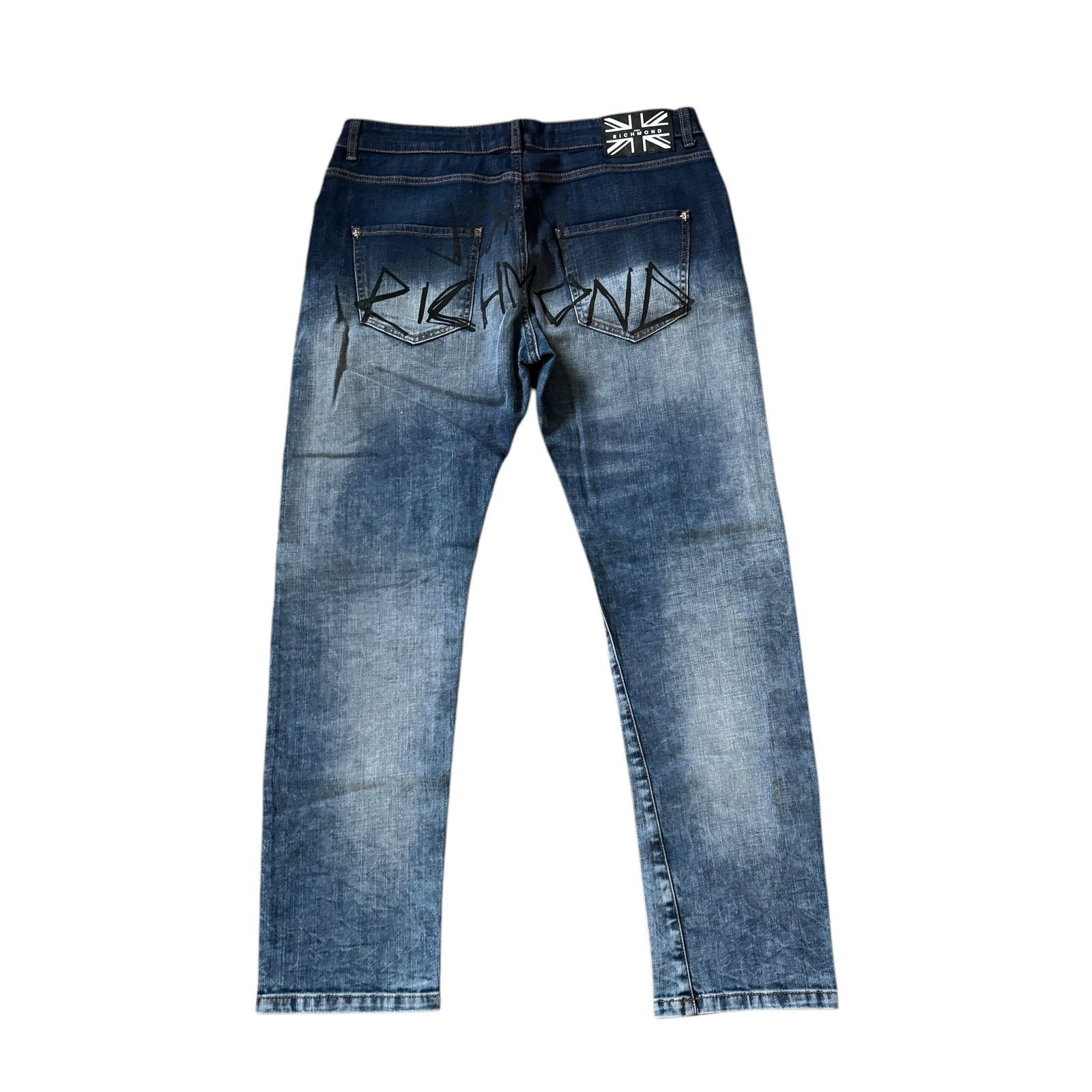 John Richmond John Richmond Distressed Patched Slim Fit Jeans Size US 40 / EU 56 - 3 Thumbnail