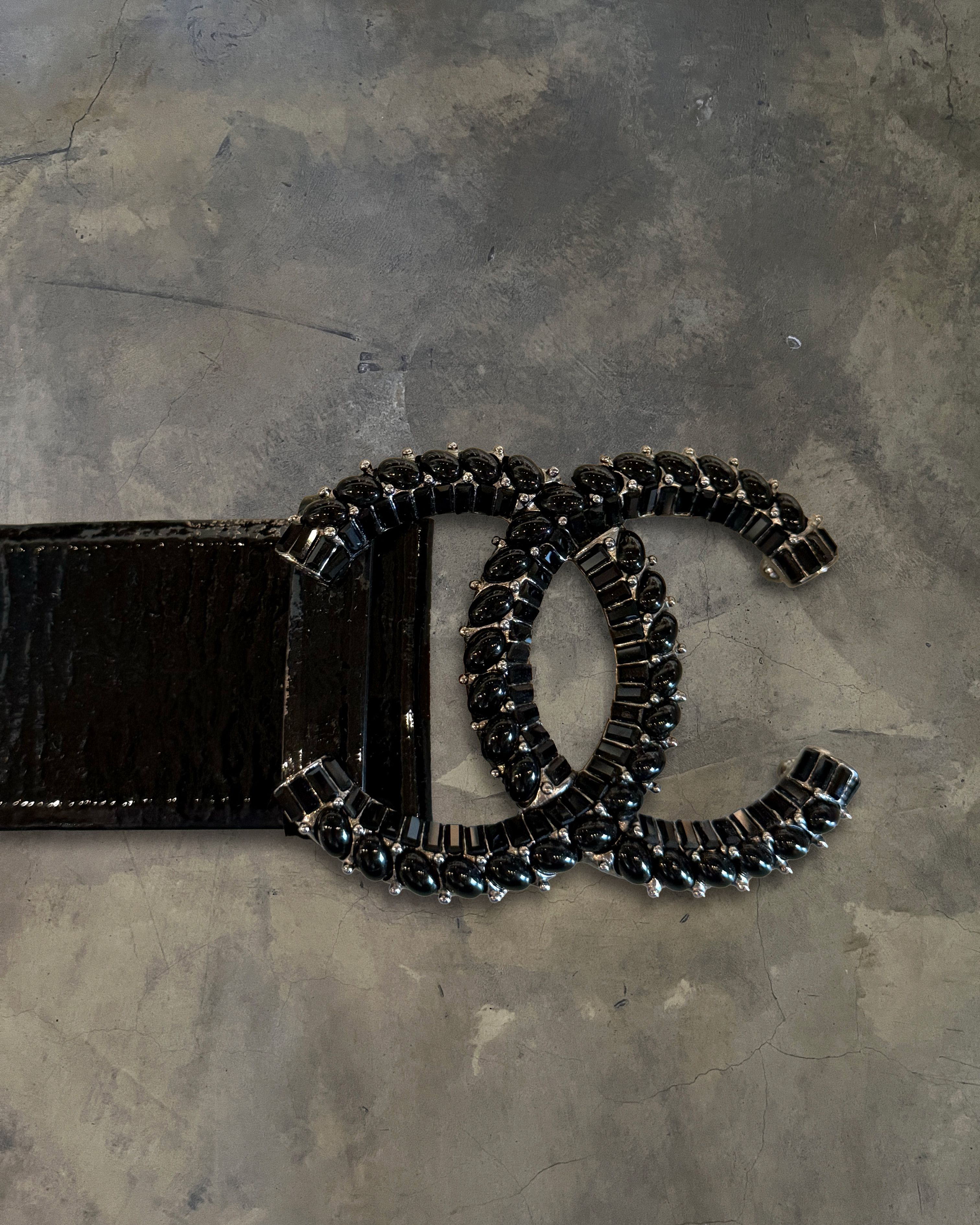 Chanel CHANEL CRYSTAL CC LOGO BELT Size 34 - 2 Thumbnail