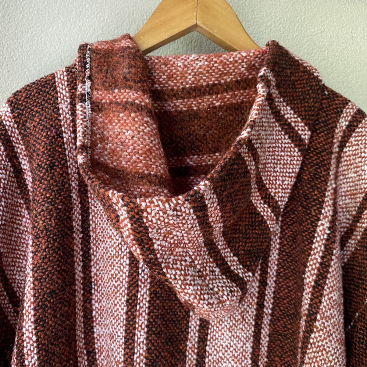 Vintage Brown & Pink Striped Baja Hoodie Size US M / EU 48-50 / 2 - 12 Thumbnail
