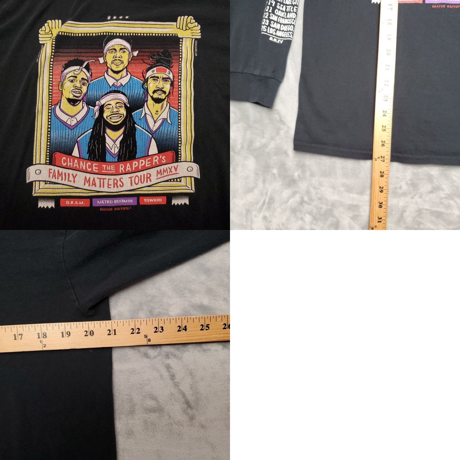 Gildan Chance the Rapper Shirt Mens L Black Family Matters Tour DRAM Metro Music TEE Size US L / EU 52-54 / 3 - 8 Thumbnail