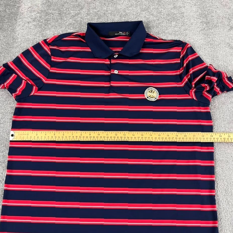 RLX Ralph Lauren RLX Ralph Lauren Polo Shirt Mens Large 2016 Ryder Cup Hazeltine USA Golf Sport Multicolor Short Sleeve Size US L / EU 52-54 / 3 - 7 Thumbnail