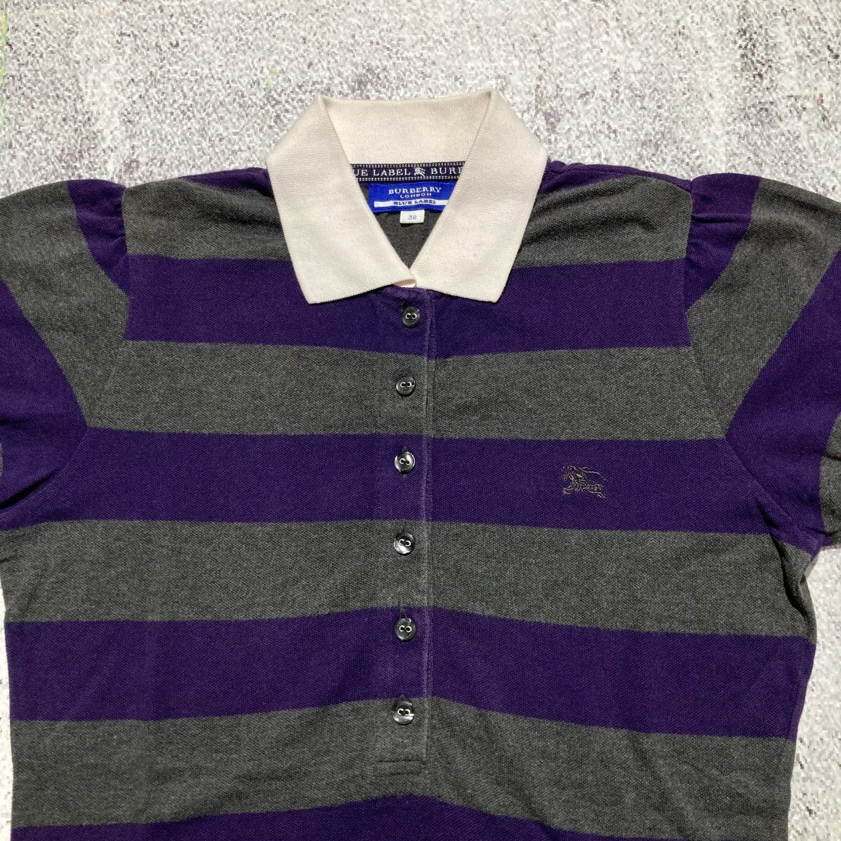 Burberry Vintage Burberry Blue Label Women Polo Tee Stripe Luxuruy Size XS / US 0-2 / IT 36-38 - 3 Thumbnail
