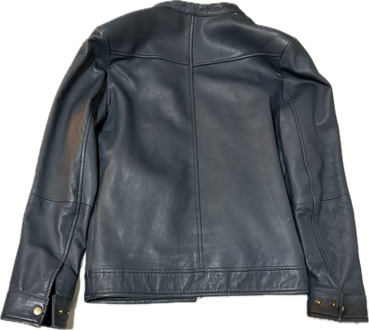 Other Pretty Blue Leather Jacket Size US M / EU 48-50 / 2 - 2 Thumbnail
