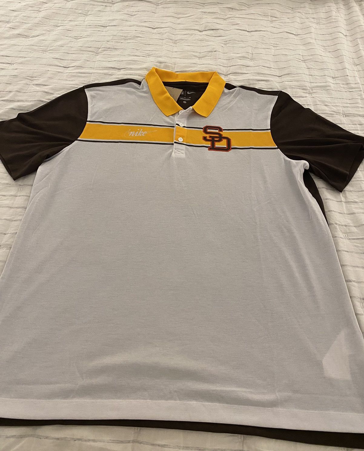 Nike Nike San Diego Padres Rewind Stripe Polo NWT XL Size US XL / EU 56 / 4 - 4 Thumbnail