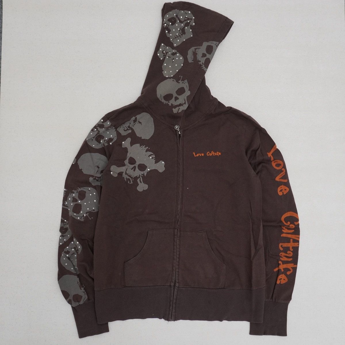 Le Grande Bleu (L.G.B.) Vintage Y2K Hoodie Love Culture Skull Gothic lgb Style Size US L / EU 52-54 / 3 - 1 Thumbnail