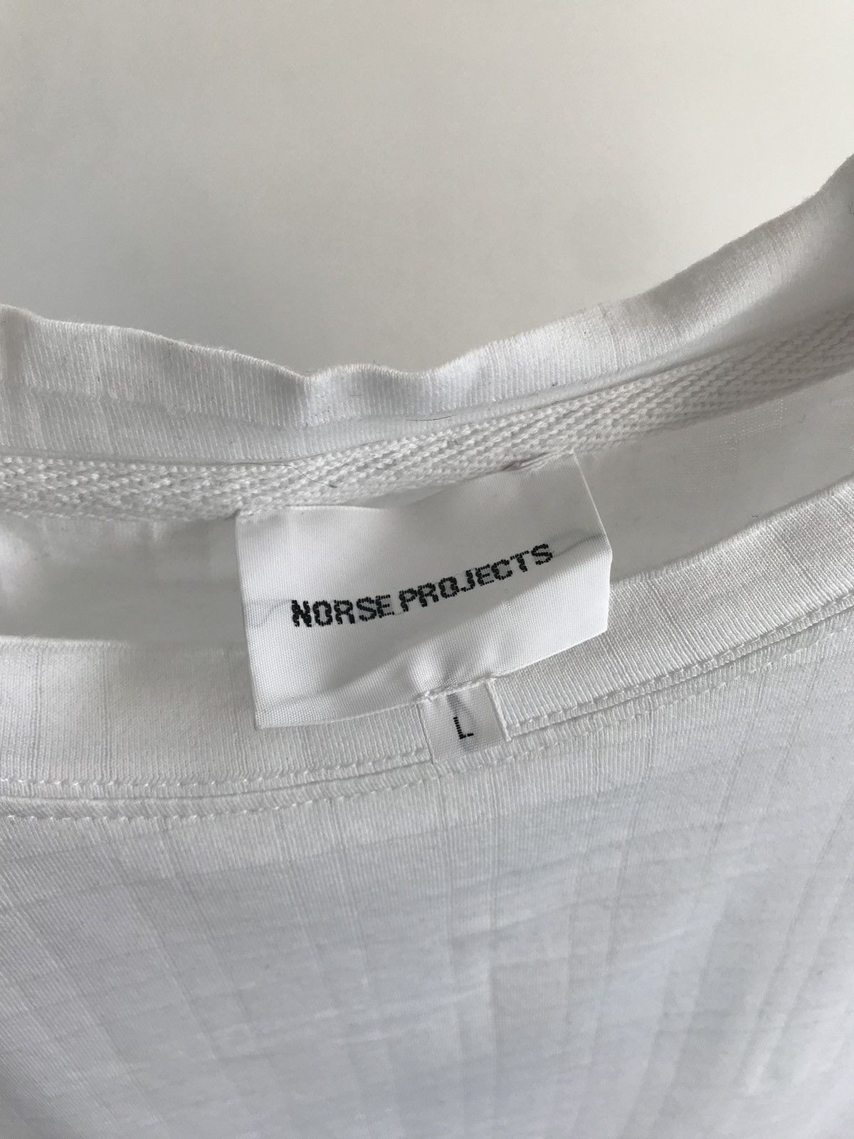 Norse Projects Norse Projects White Classic Johannes Check Tshirt Size US L / EU 52-54 / 3 - 3 Thumbnail
