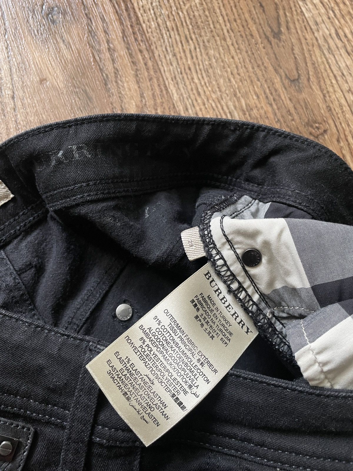 Burberry Burberry Brit Zipped Black Jeans Size 29" - 10 Thumbnail