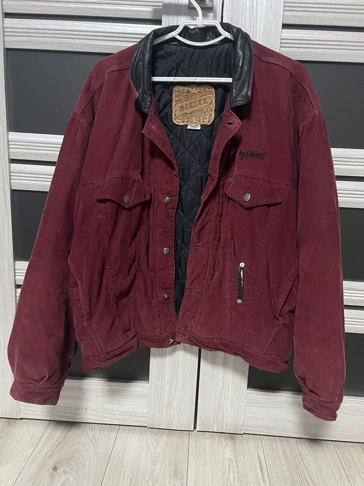 Diesel Vintage Rare Diesel Corduroy Distressed Jacket Velvet Size US L / EU 52-54 / 3 - 2 Thumbnail