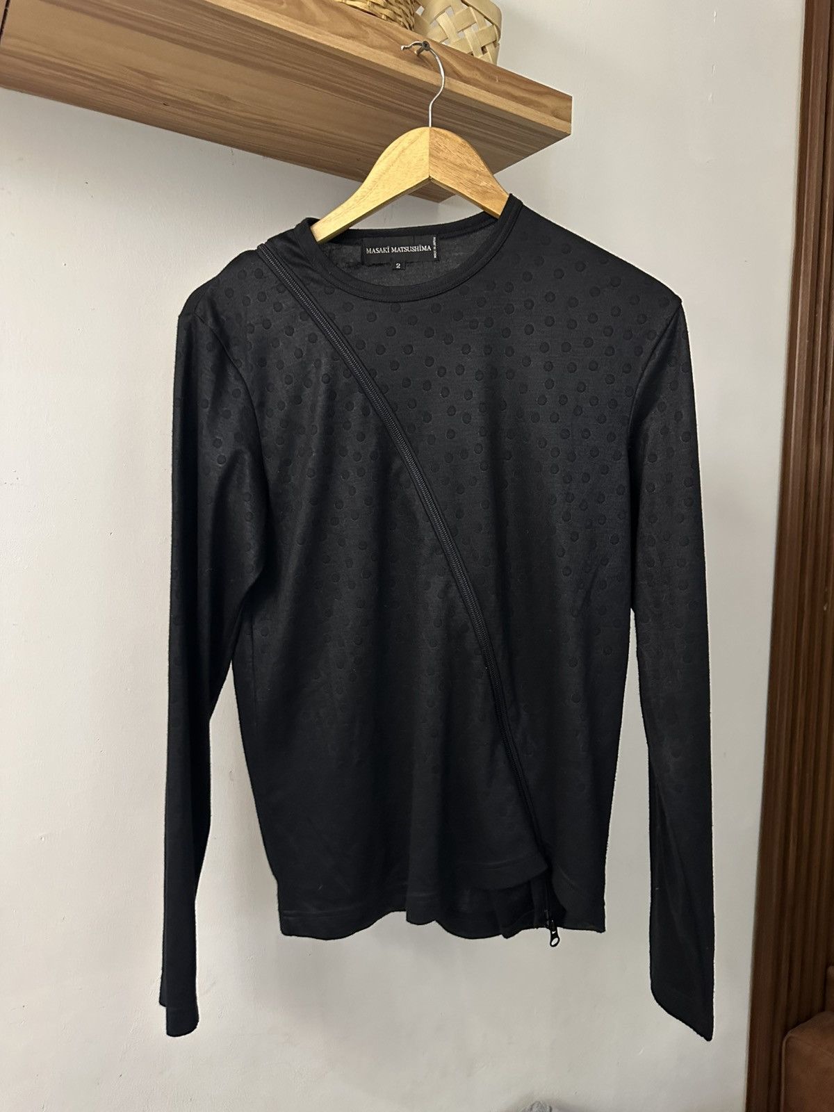 Masaki Matsushima Masaki Matsushima Asymmetrical Zipper Mesh L/S