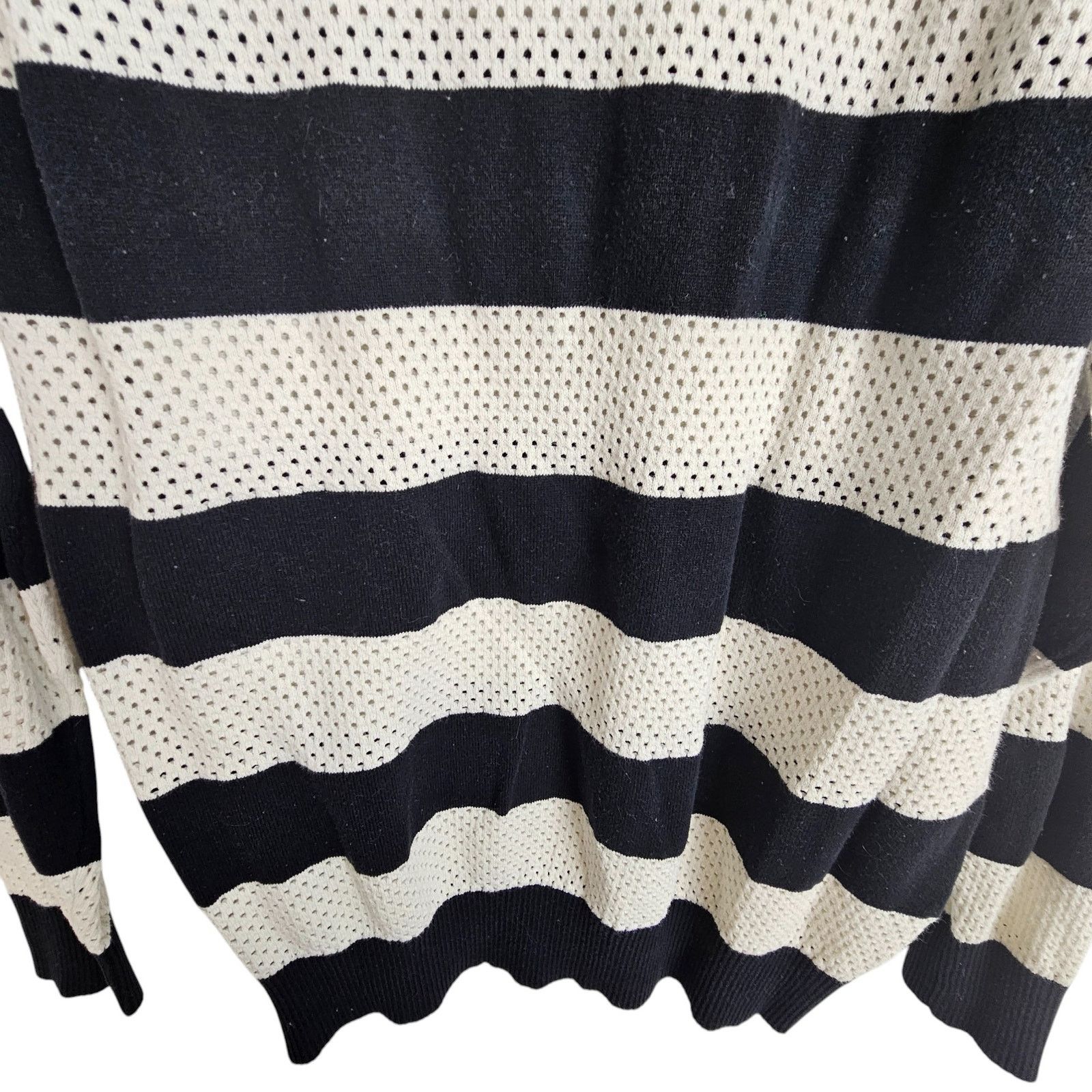 Torrid Torrid Womens Open Knit Striped Sweater Plus Size 1X Classic Size XL / US 12-14 / IT 48-50 - 4 Thumbnail