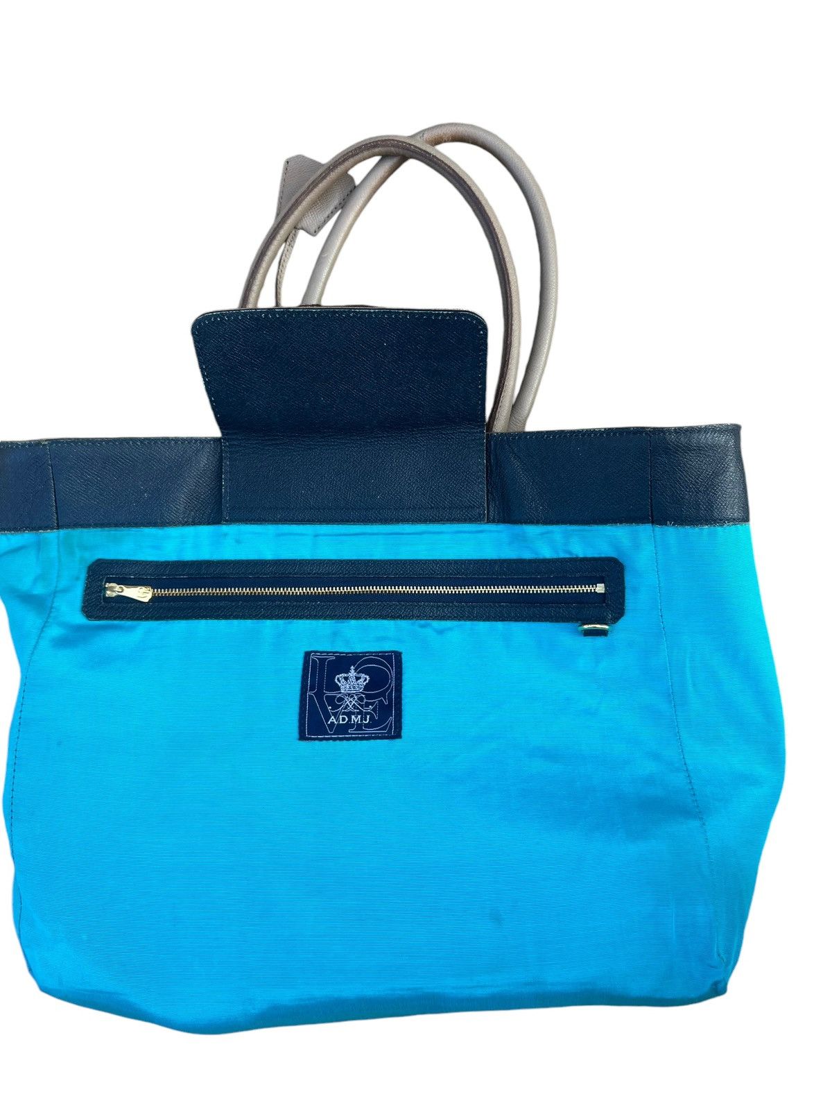 Japanese Brand A.D.M.J. Japan Distressed Scratches Patina Leather Tote Bag Size ONE SIZE - 21 Thumbnail