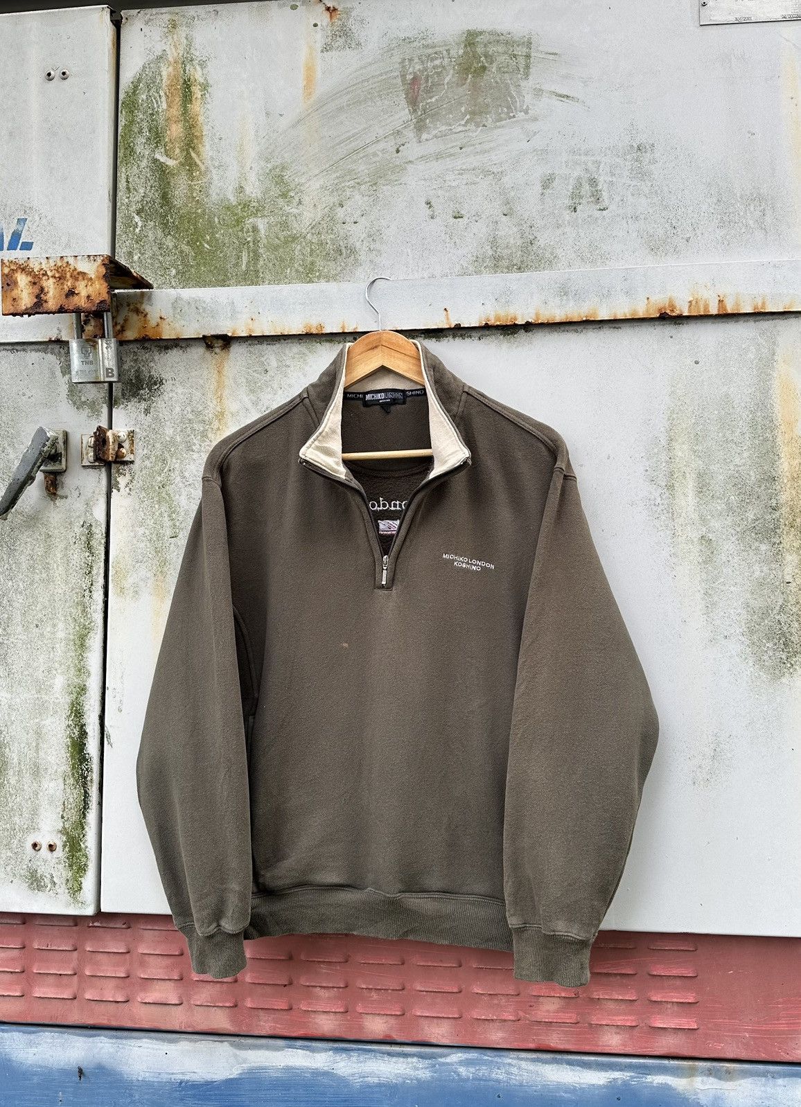 Michiko Koshino London 👹Michiko Koshino London Olive Green Pullover Jacket Size US S / EU 44-46 / 1 - 1 Thumbnail